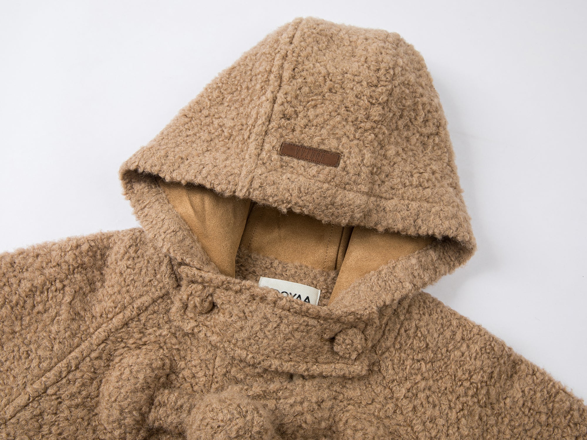 Fuzzy playful oversized toggle duffle coat