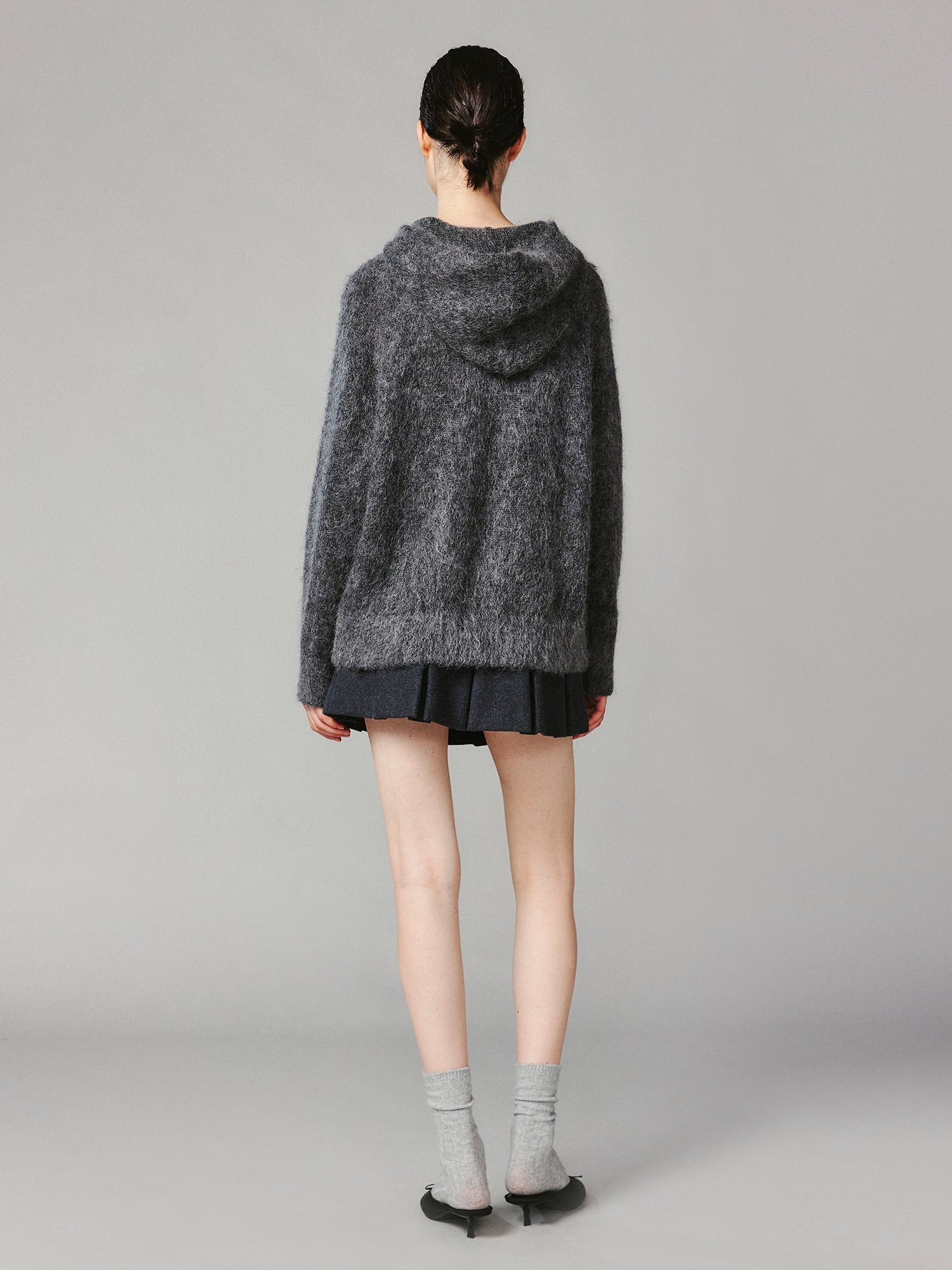 Fluffy bear jacquard sweater
