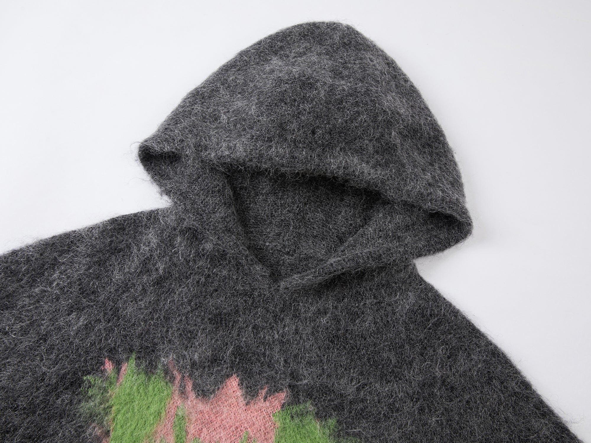 Fluffy bear jacquard sweater