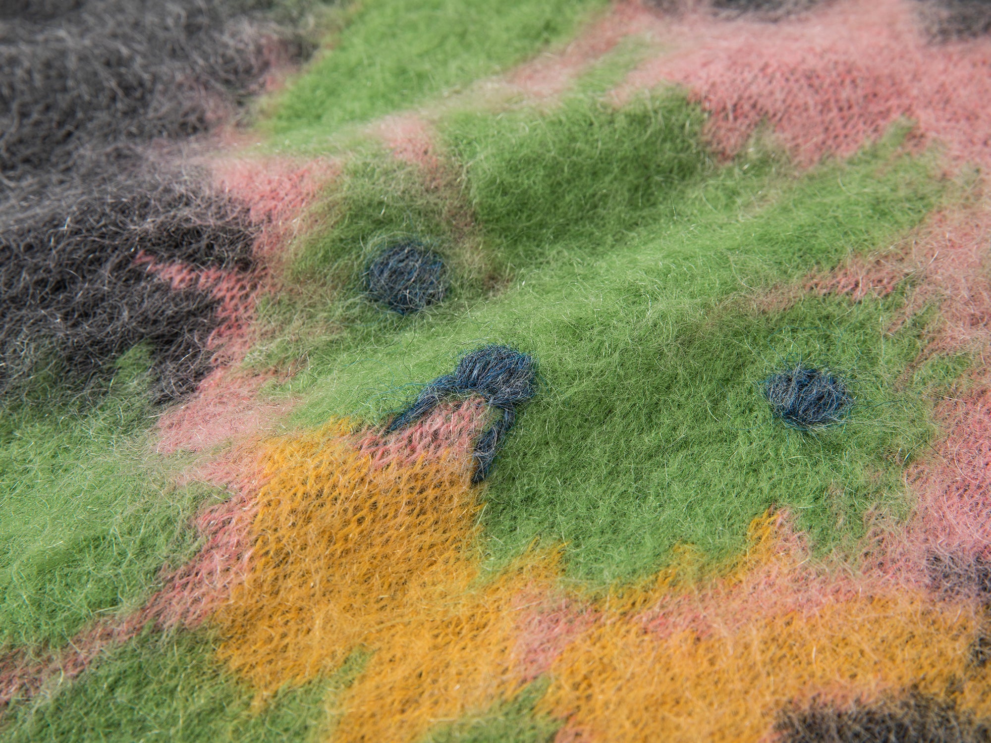 Fluffy bear jacquard sweater