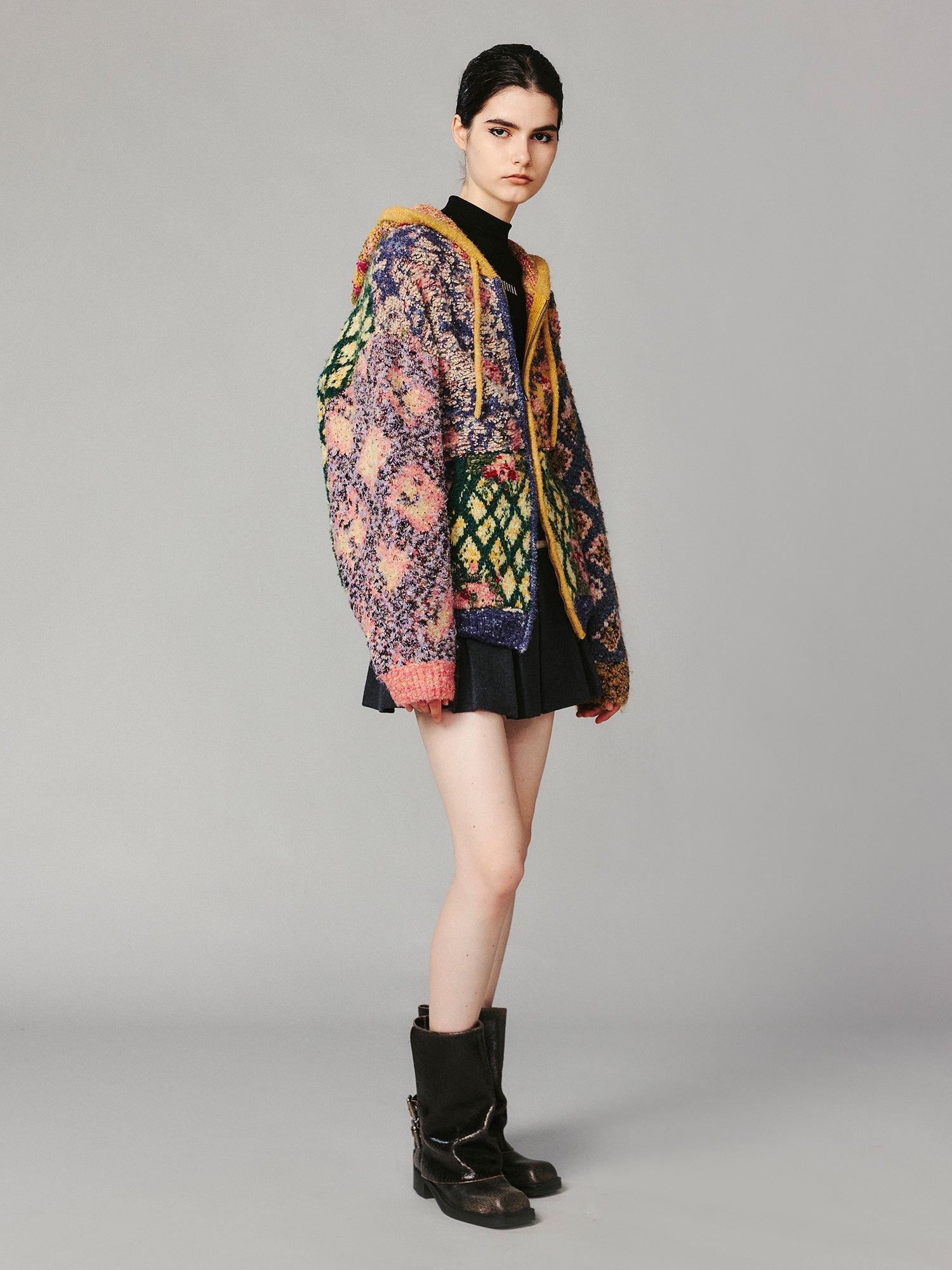 Tapestry zip-up hoodie