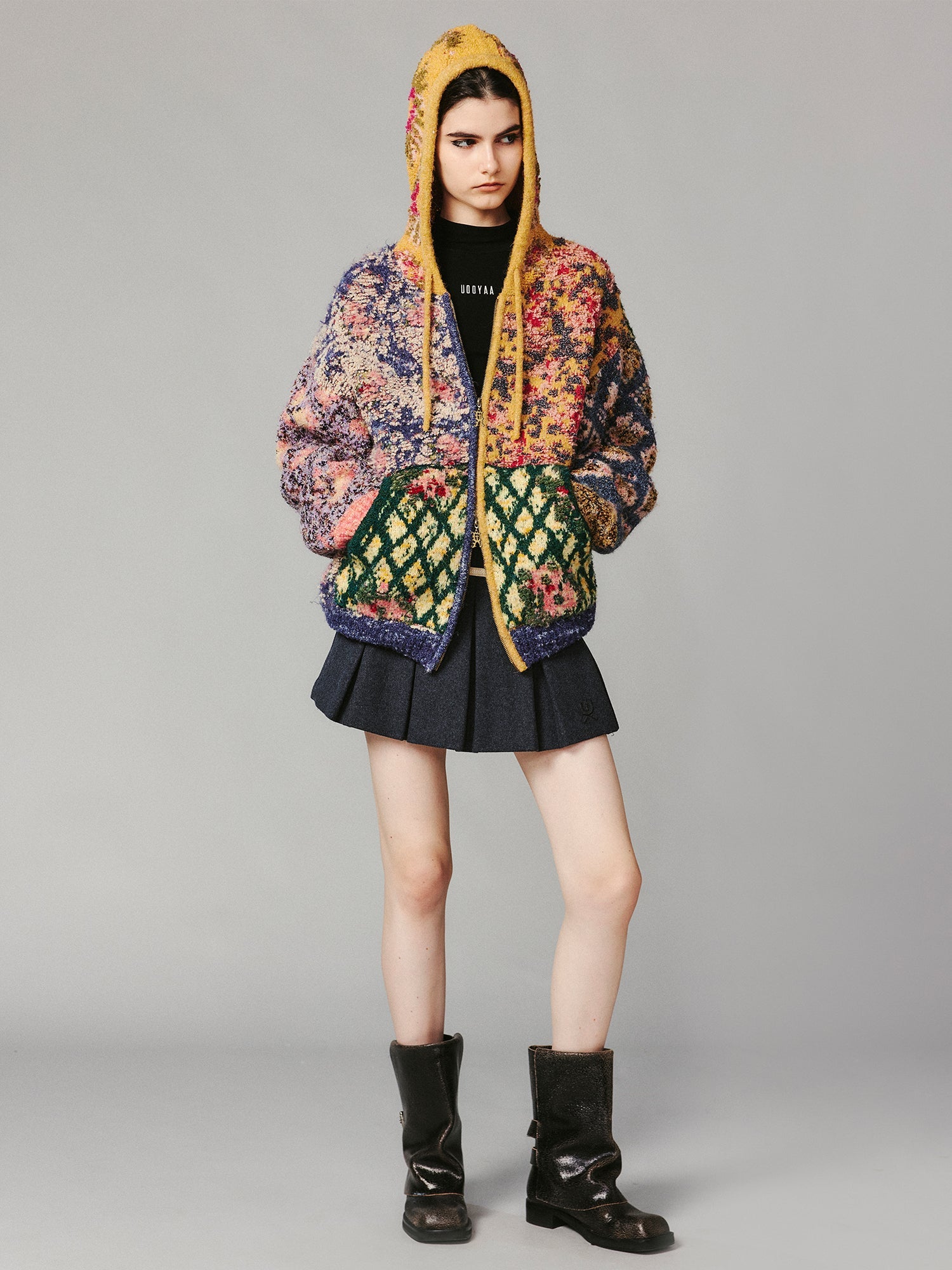 Tapestry zip-up hoodie