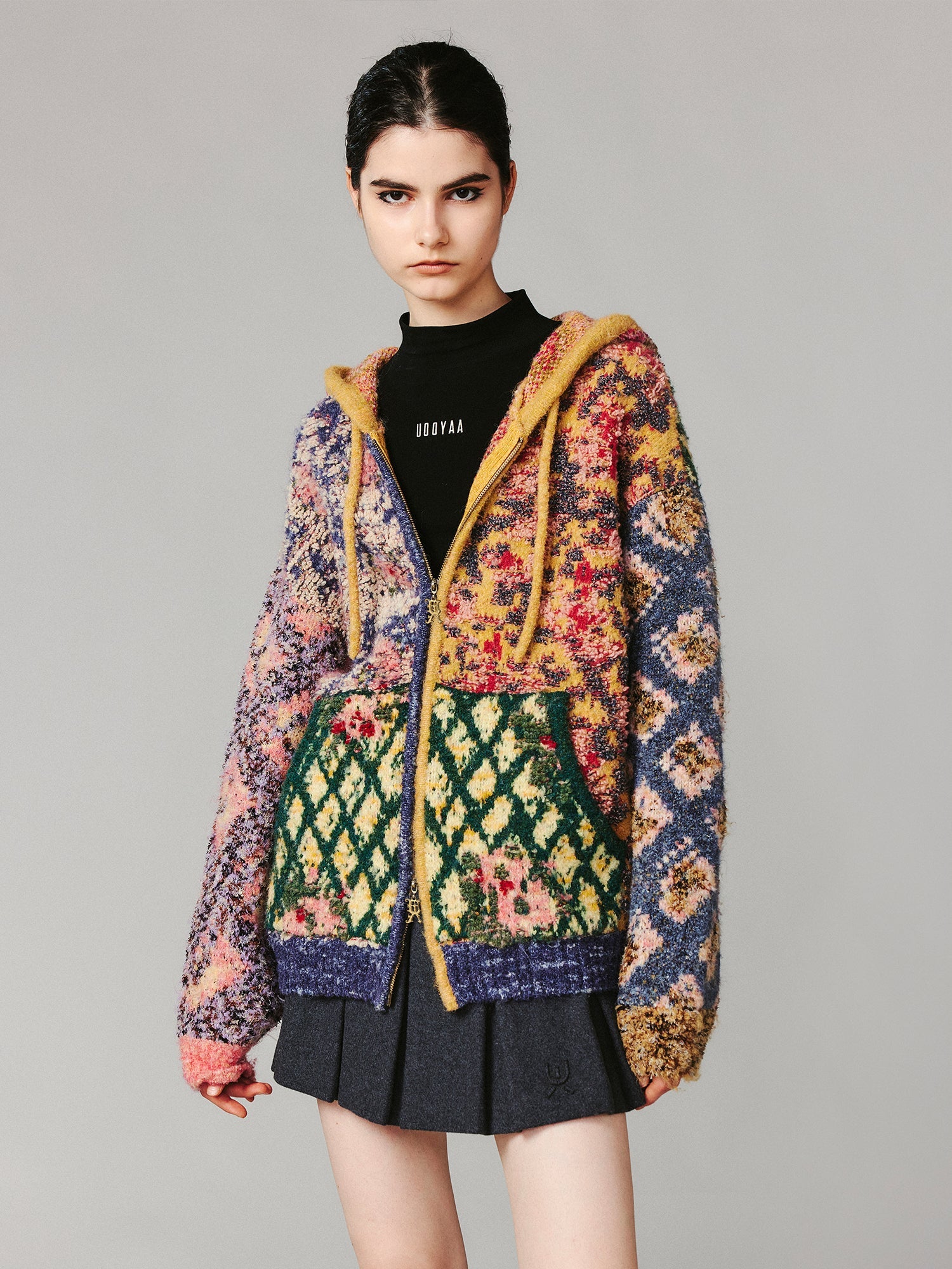 Tapestry zip-up hoodie