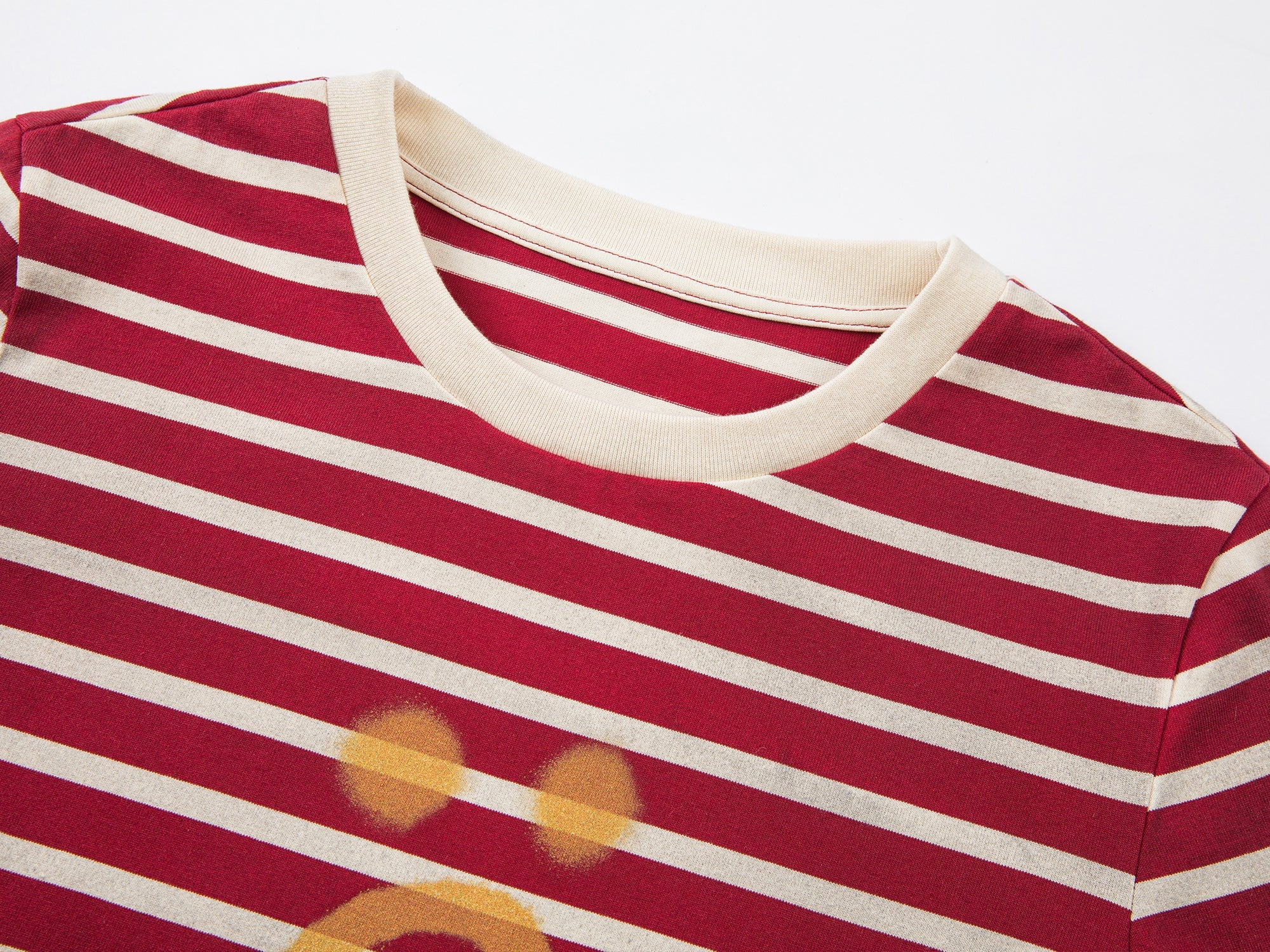 Striped sad face t-shirt