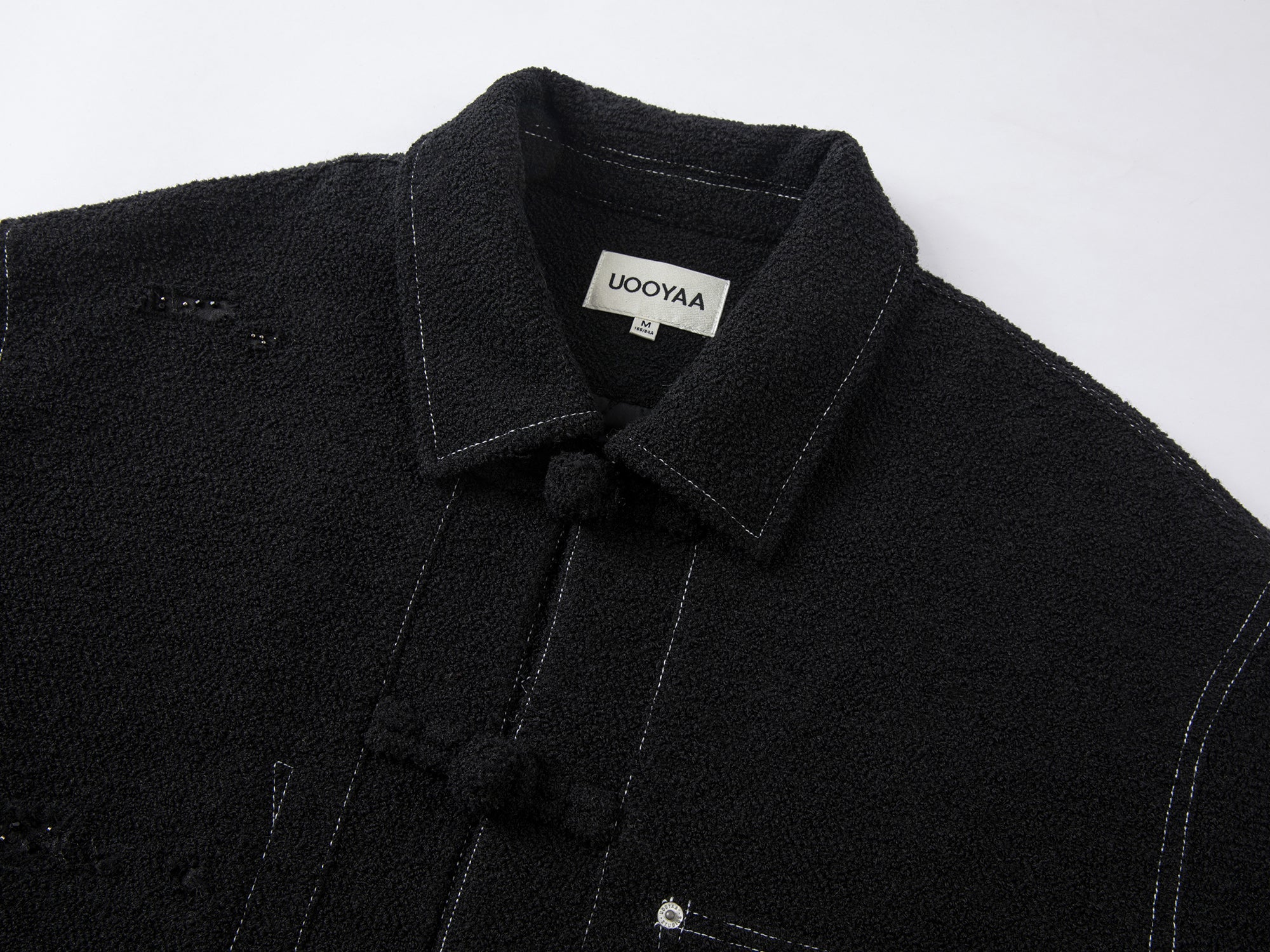 Outline stitch tweed michigan jacket