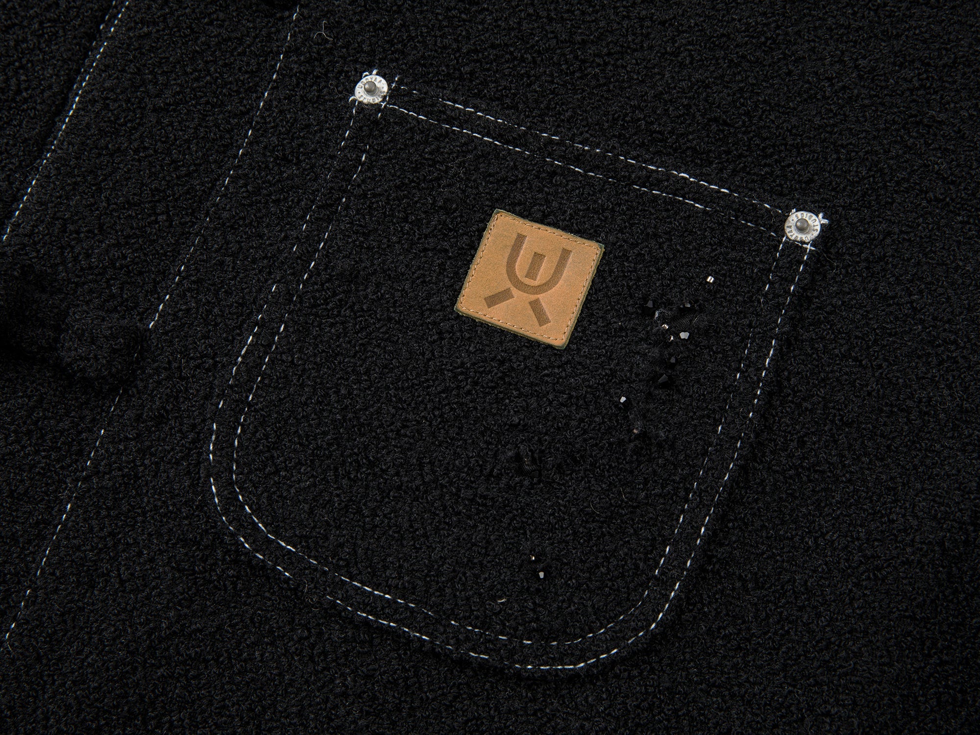 Outline stitch tweed michigan jacket