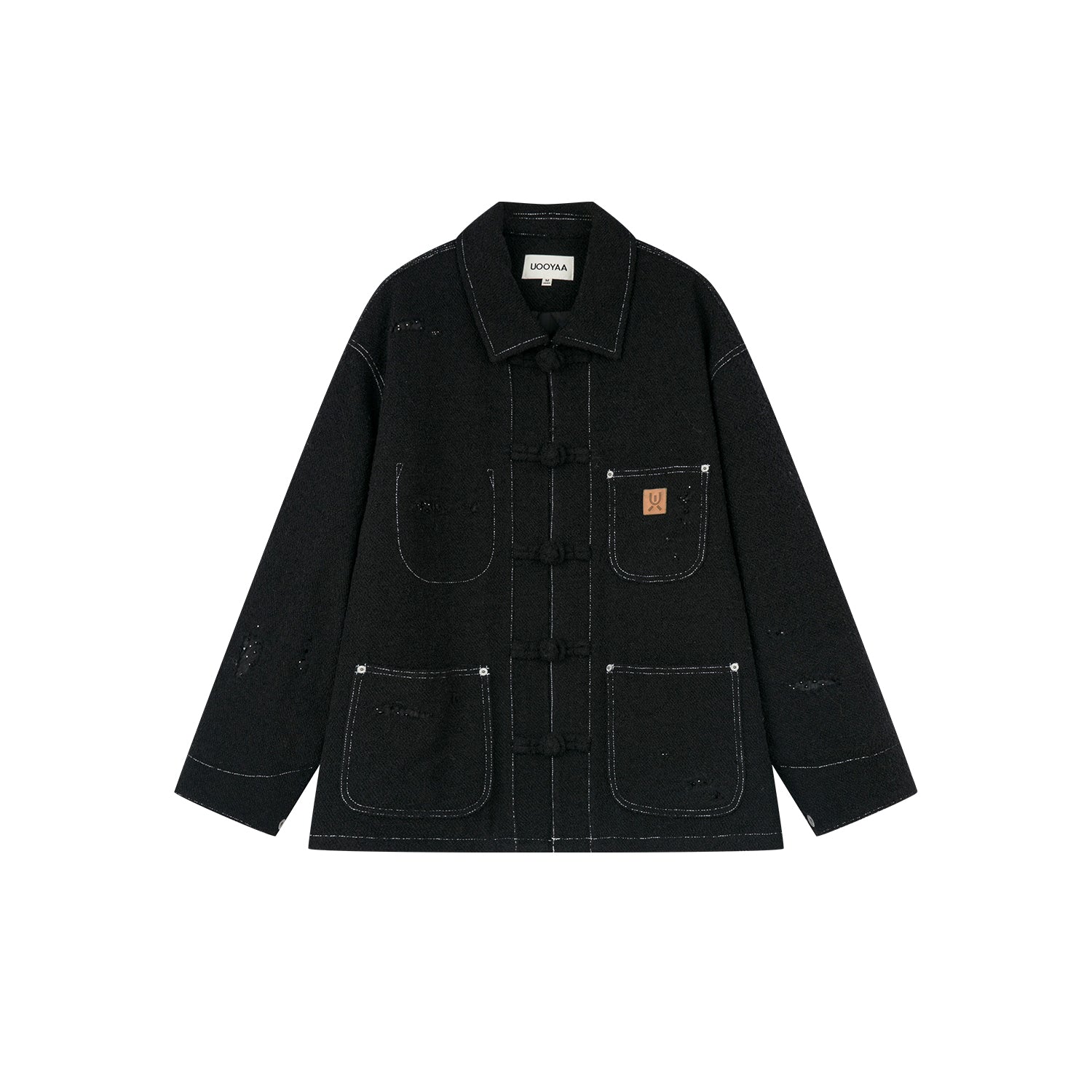 Outline stitch tweed michigan jacket