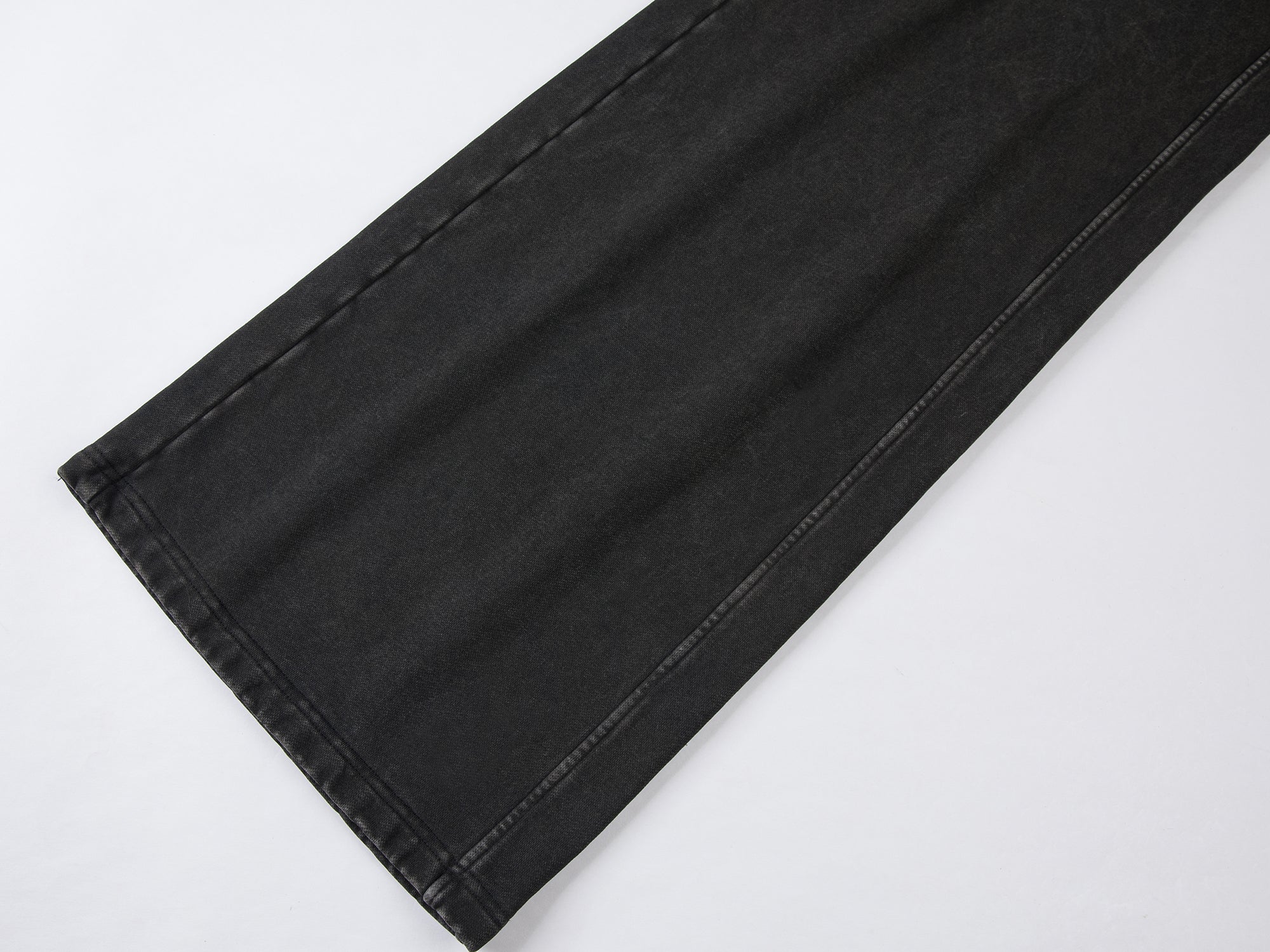 Washed distressed wide-leg sweatpants