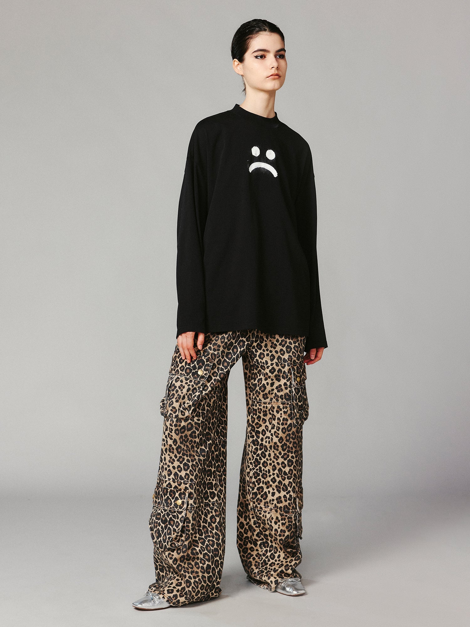 Leopard print cargo pants
