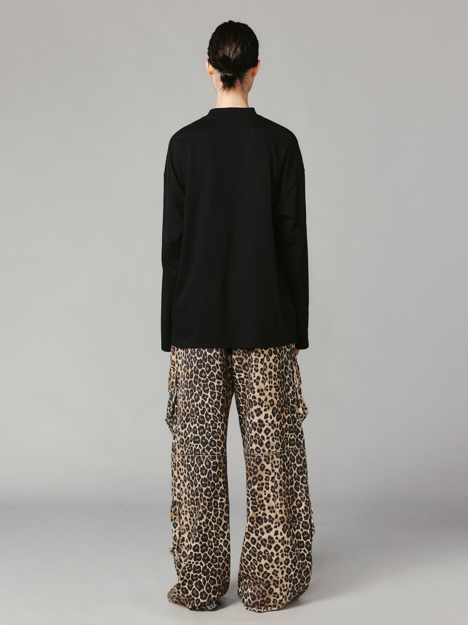 Leopard print cargo pants