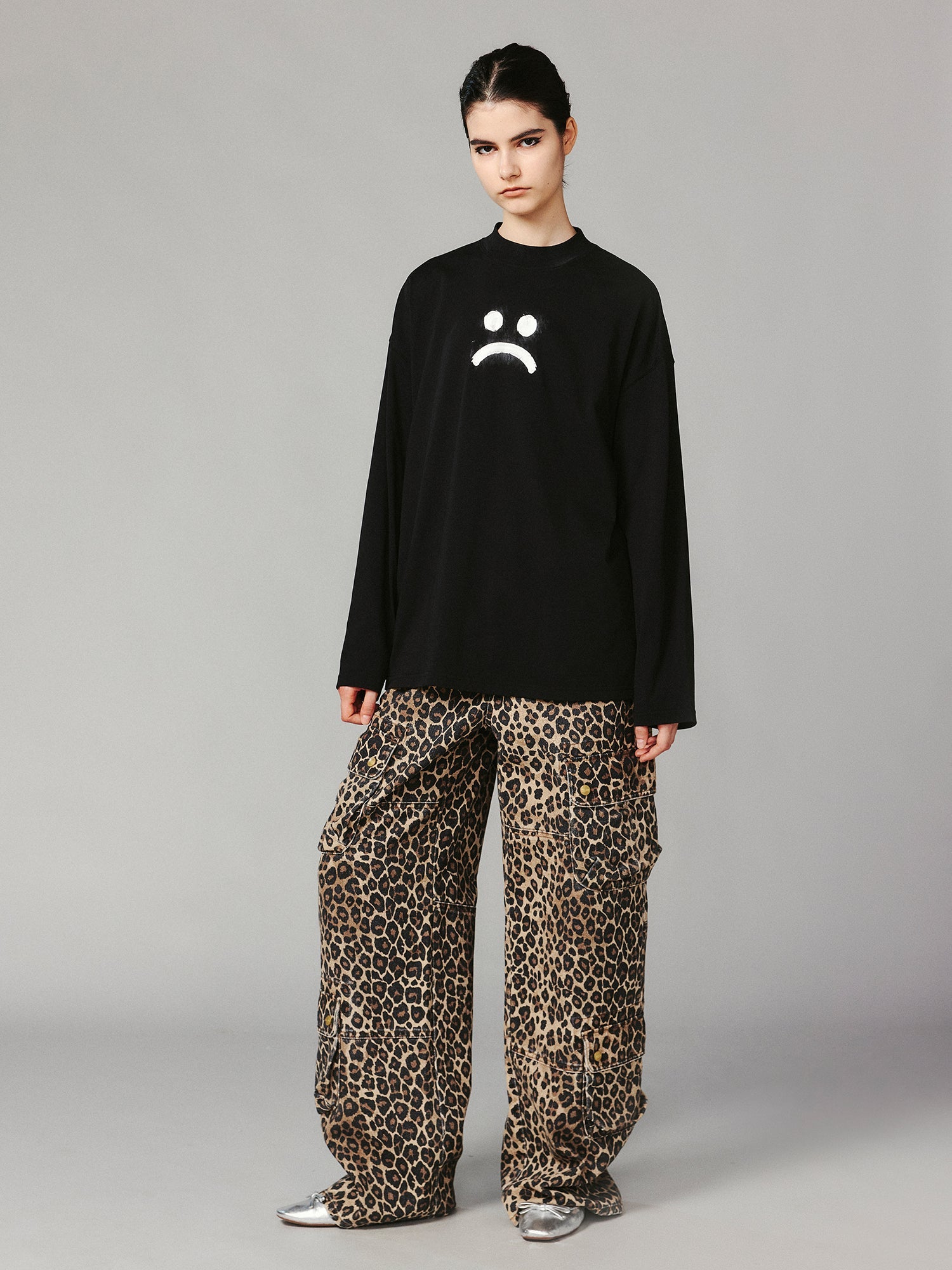 Leopard print cargo pants