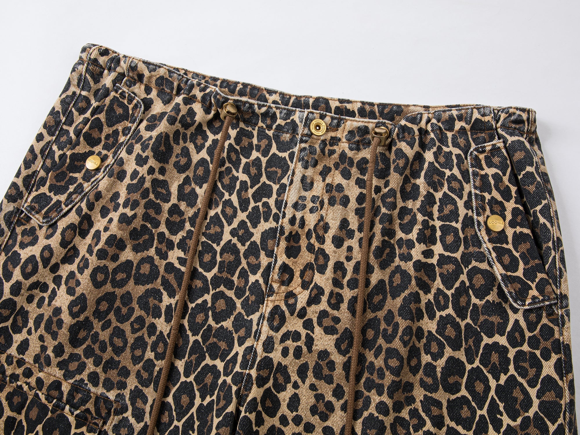 Leopard print cargo pants