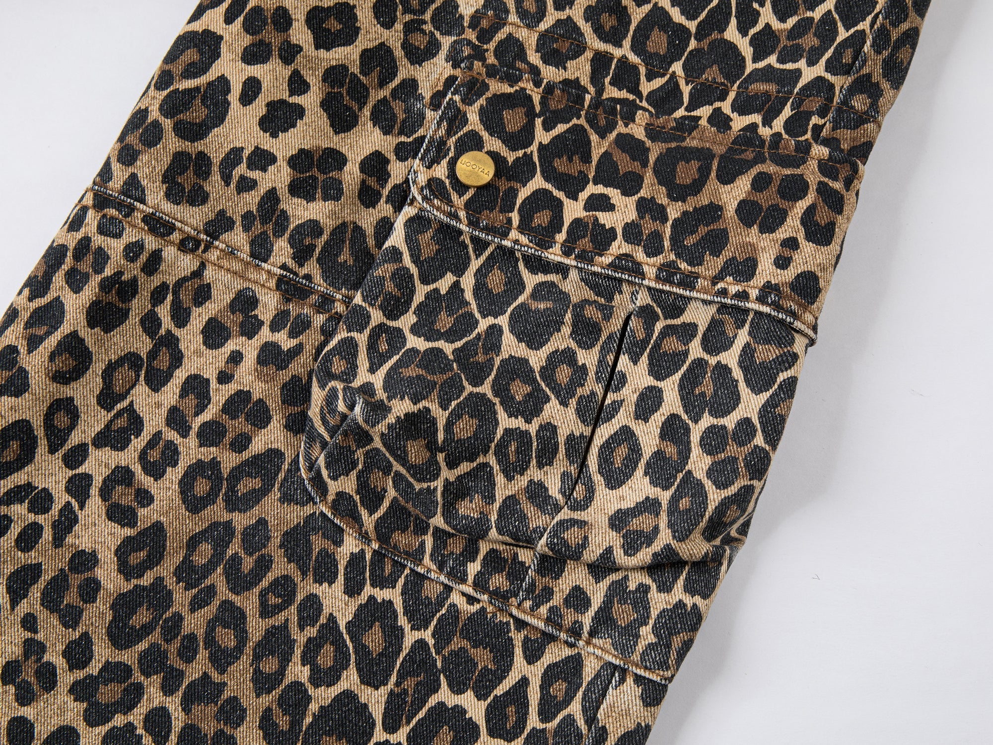 Leopard print cargo pants
