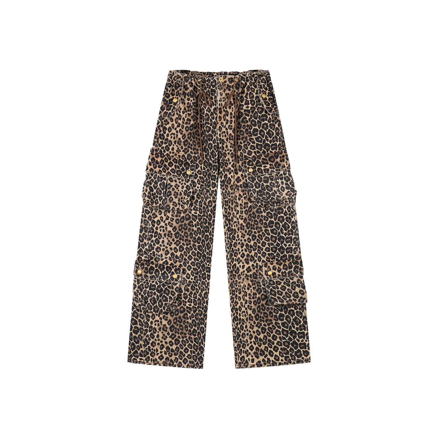 Leopard print cargo pants