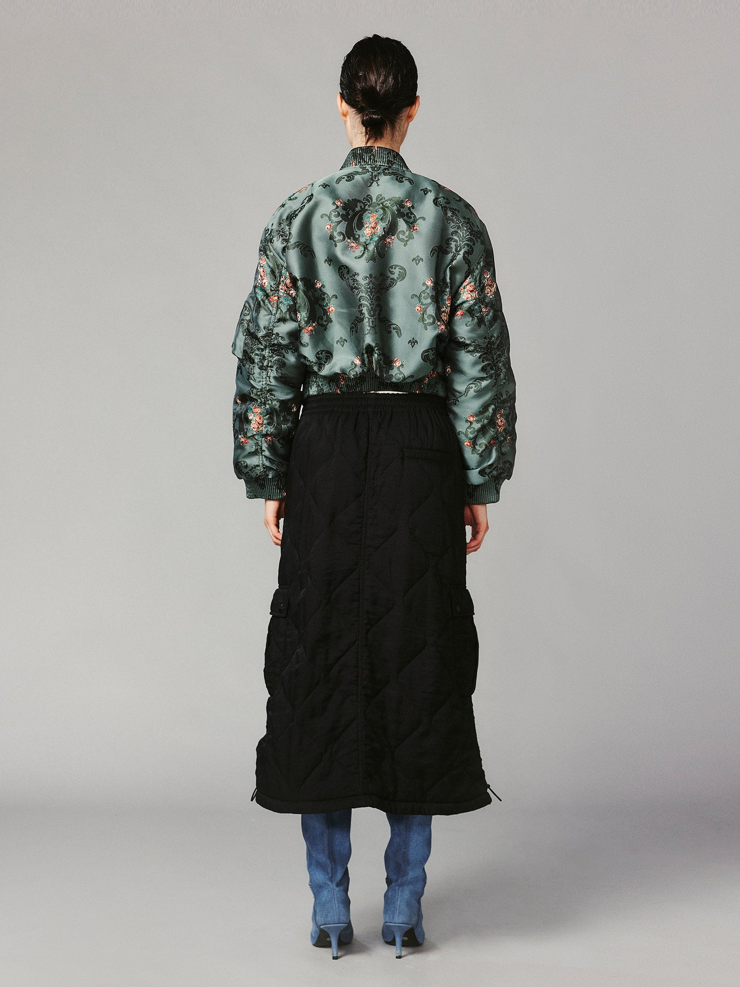 Jacquard bomber jacket