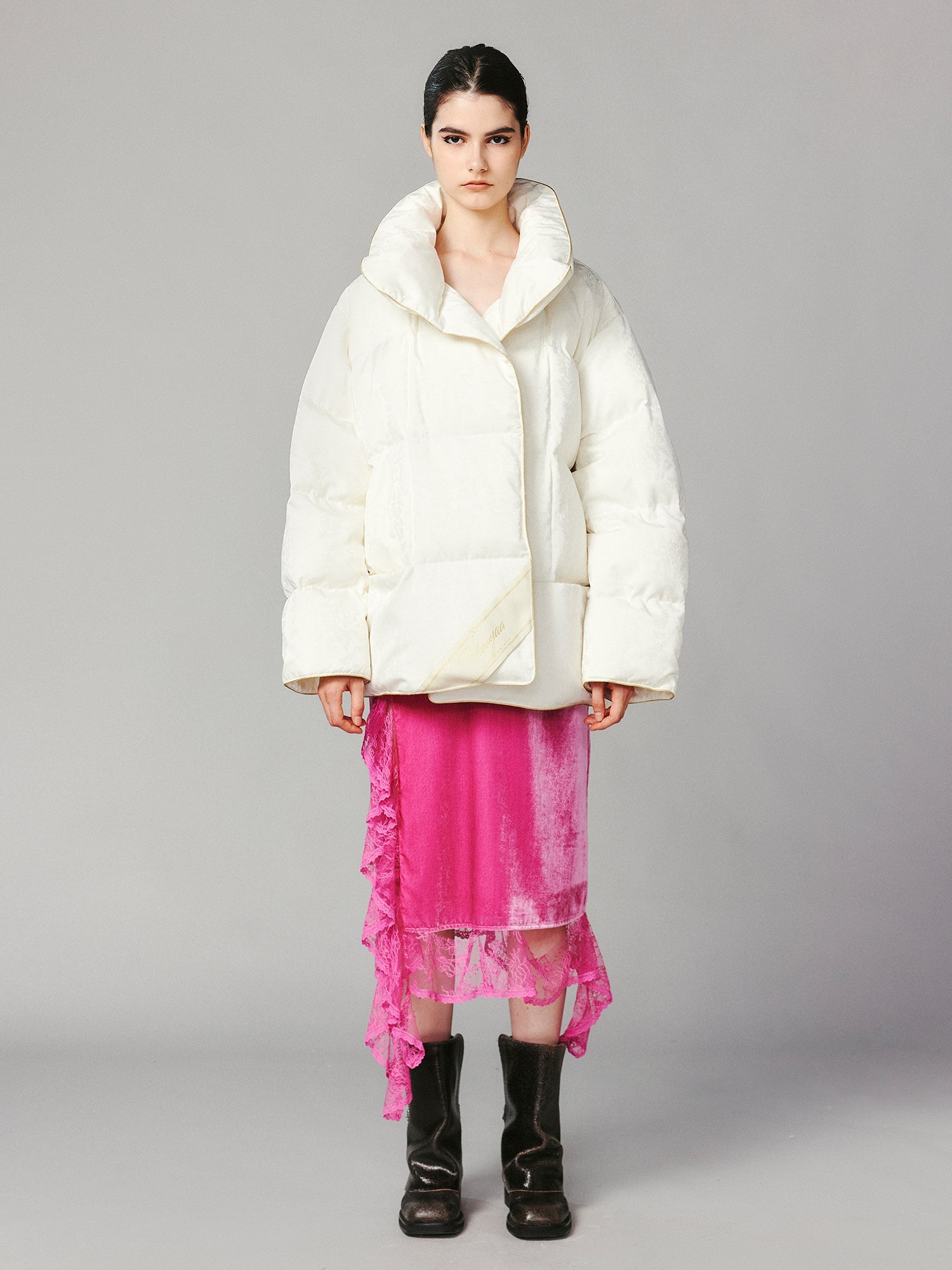 Duvet-inspired puffer coat