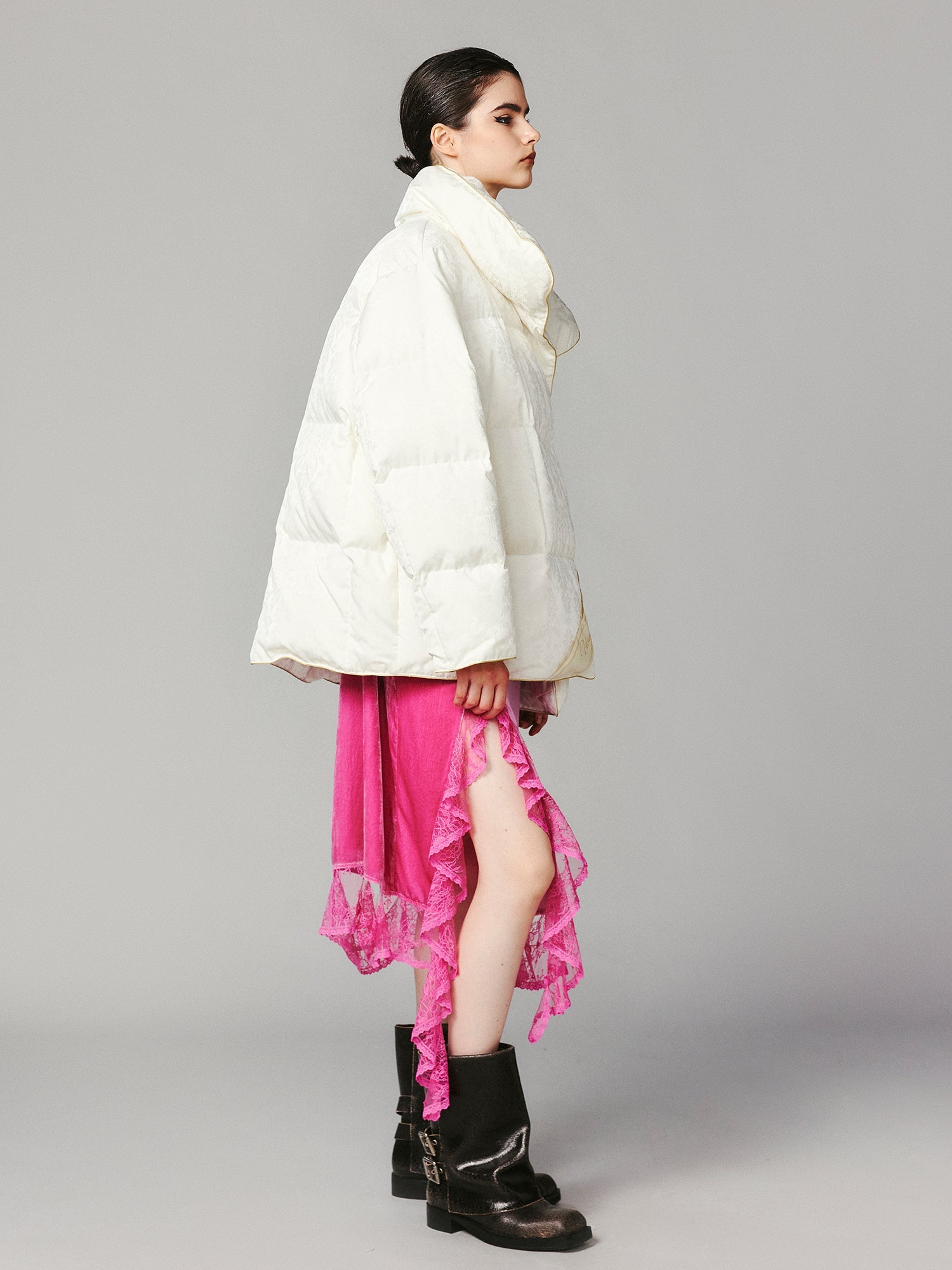 Duvet-inspired puffer coat