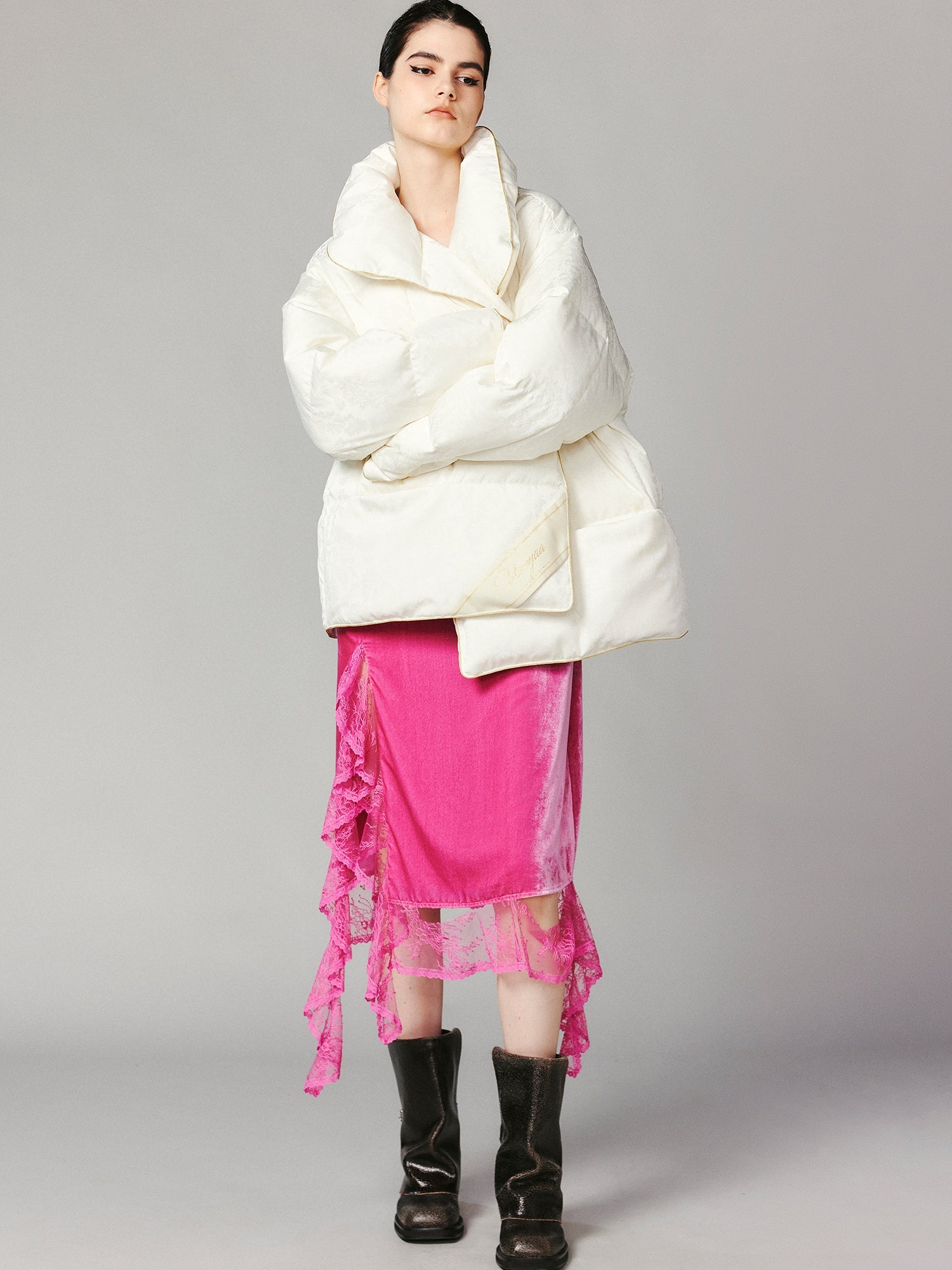 Duvet-inspired puffer coat