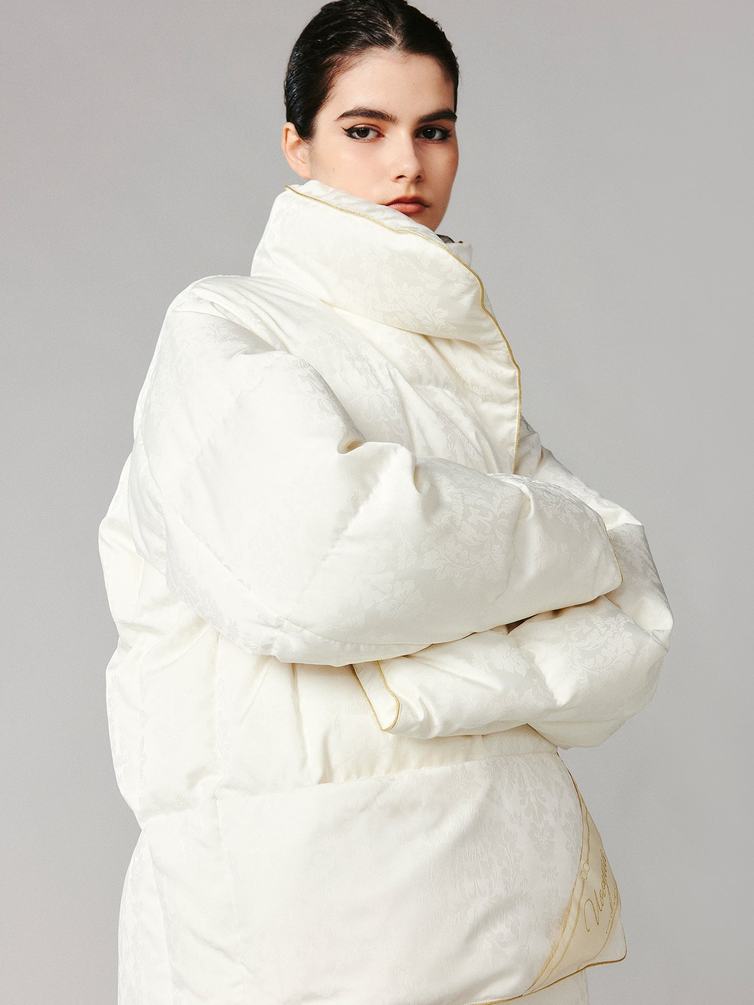 Duvet-inspired puffer coat