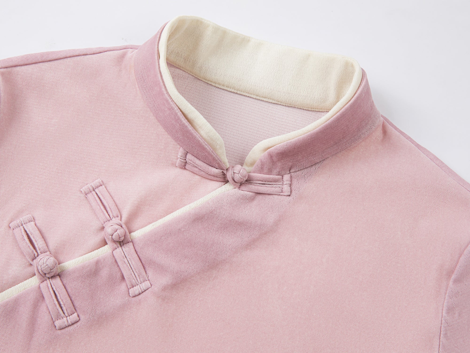 Asymmetrical frog button long sleeve T-shirt