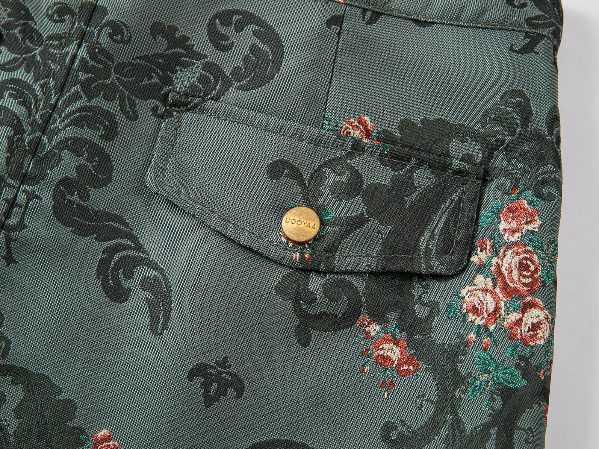 Jacquard utility mini skirt