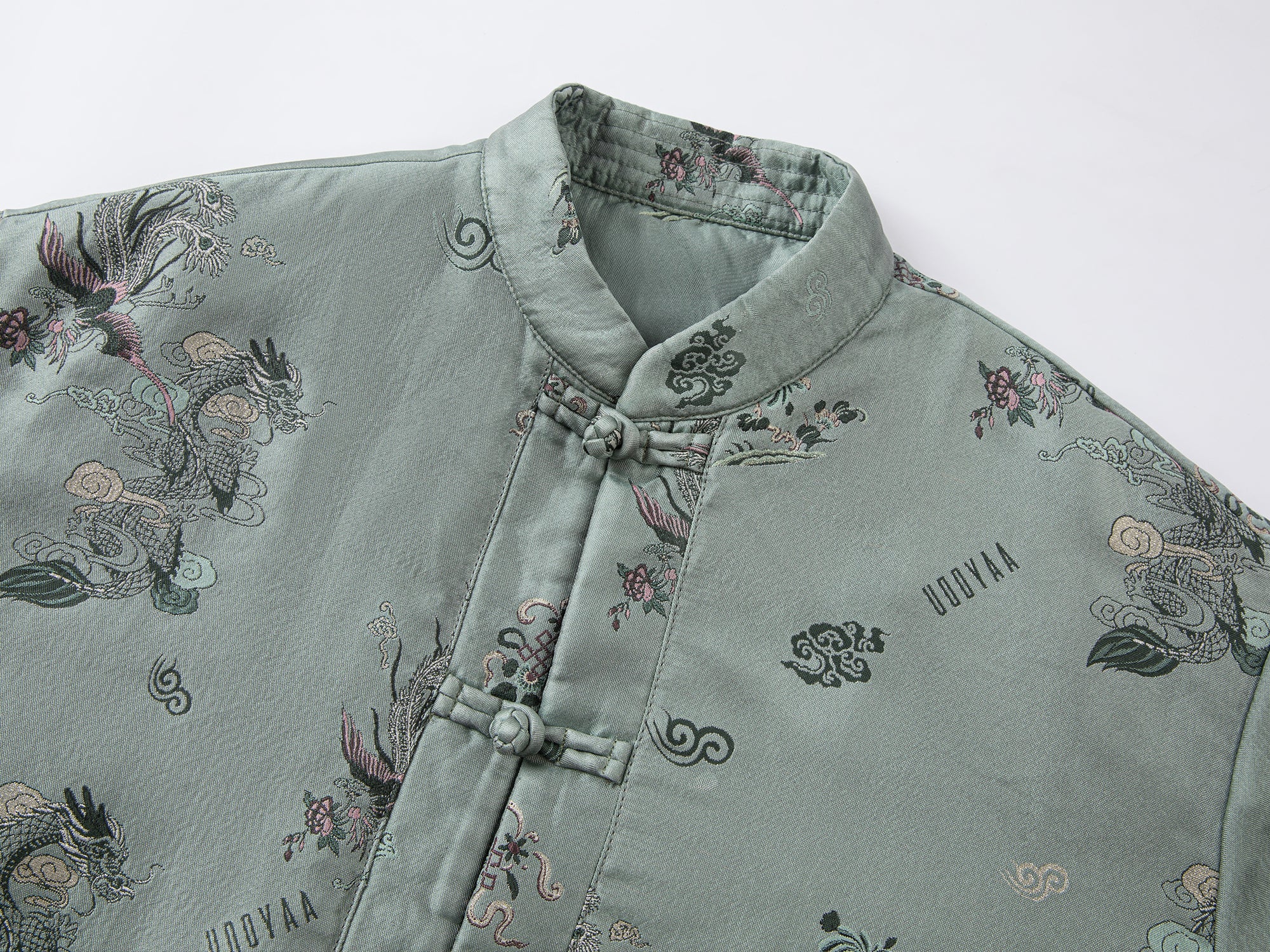 Dragon and phoenix jacquard vintage cotton jacket