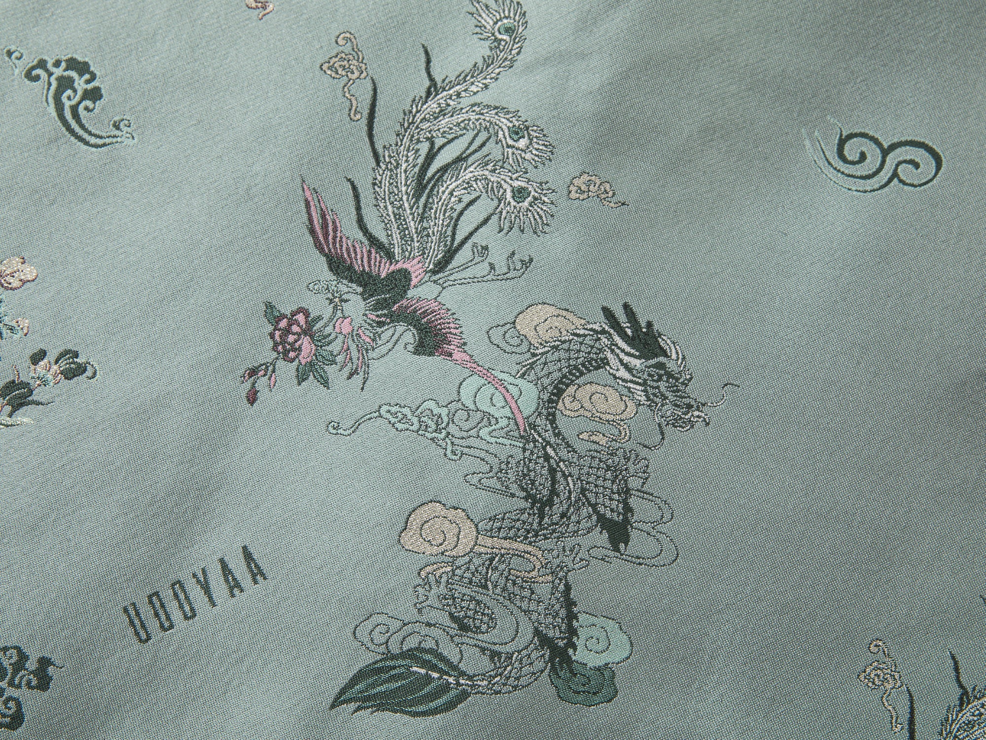 Dragon and phoenix jacquard vintage cotton jacket