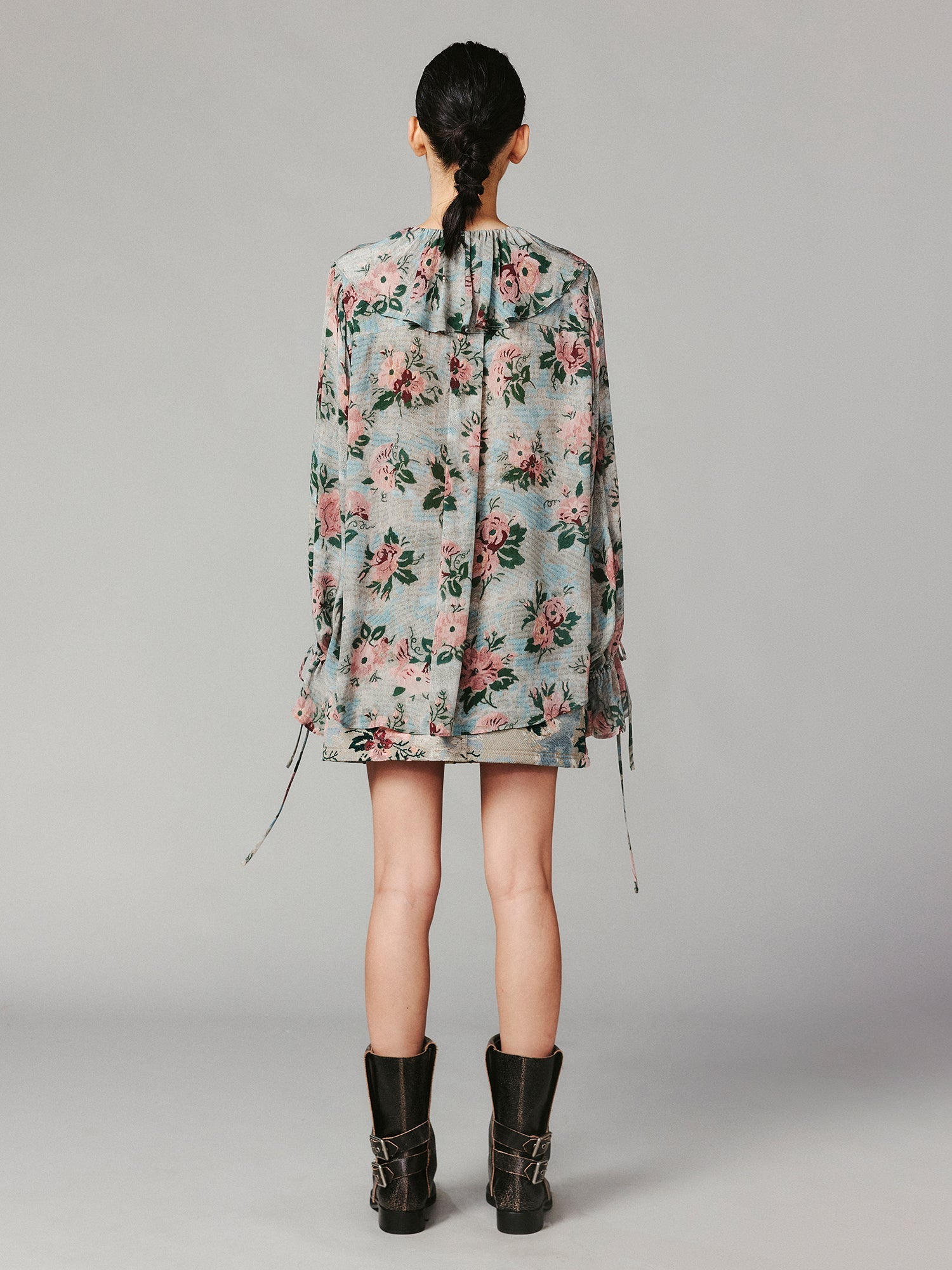 Vintage romantic wallpaper floral shirt