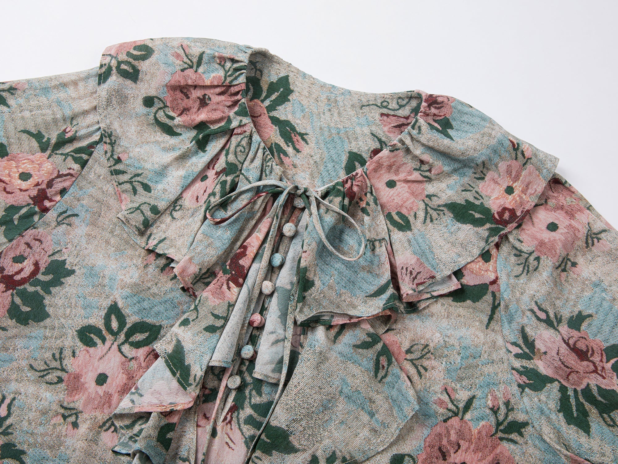 Vintage romantic wallpaper floral shirt