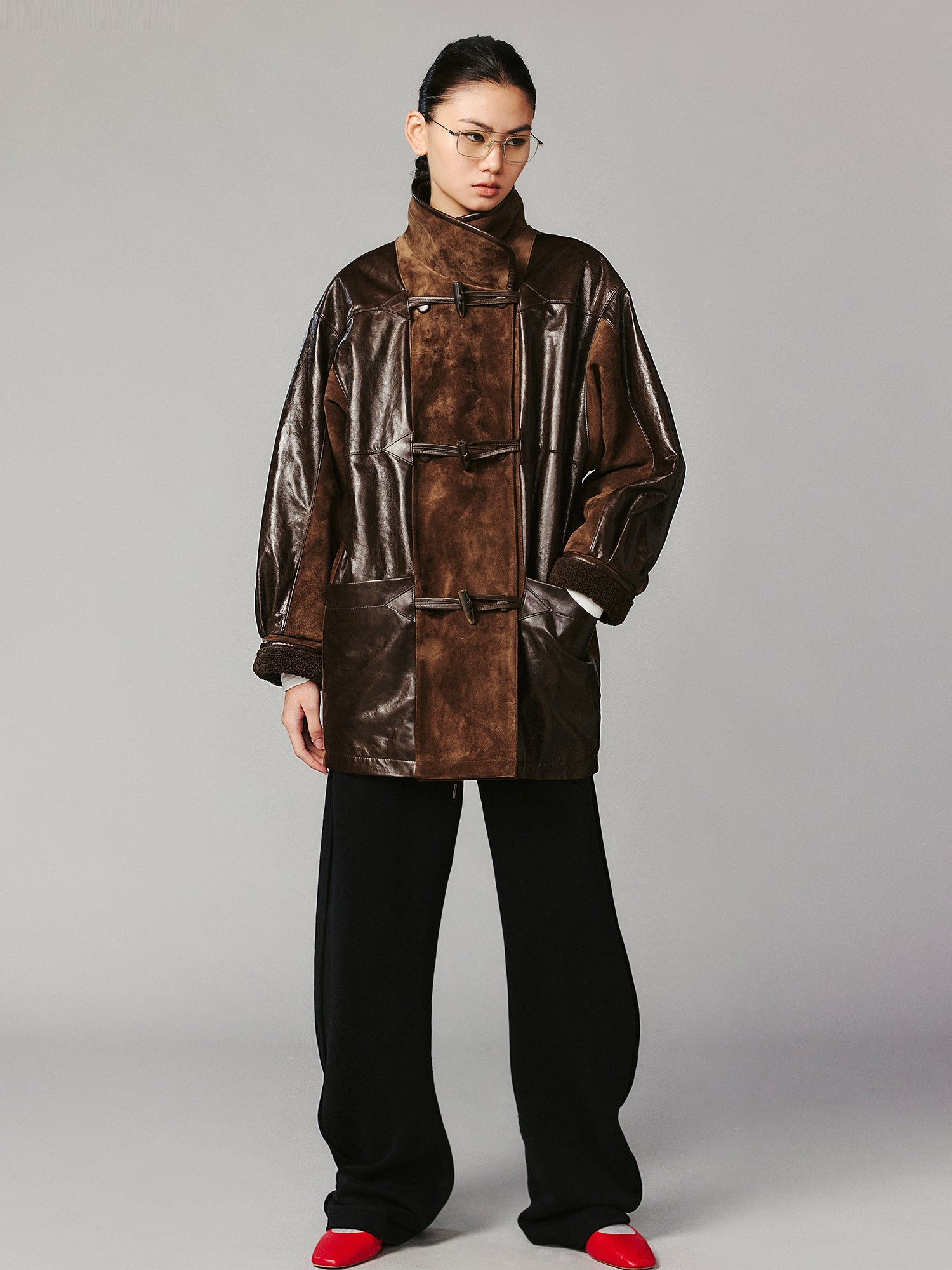 New Vintage 90s sheepskin leather coat