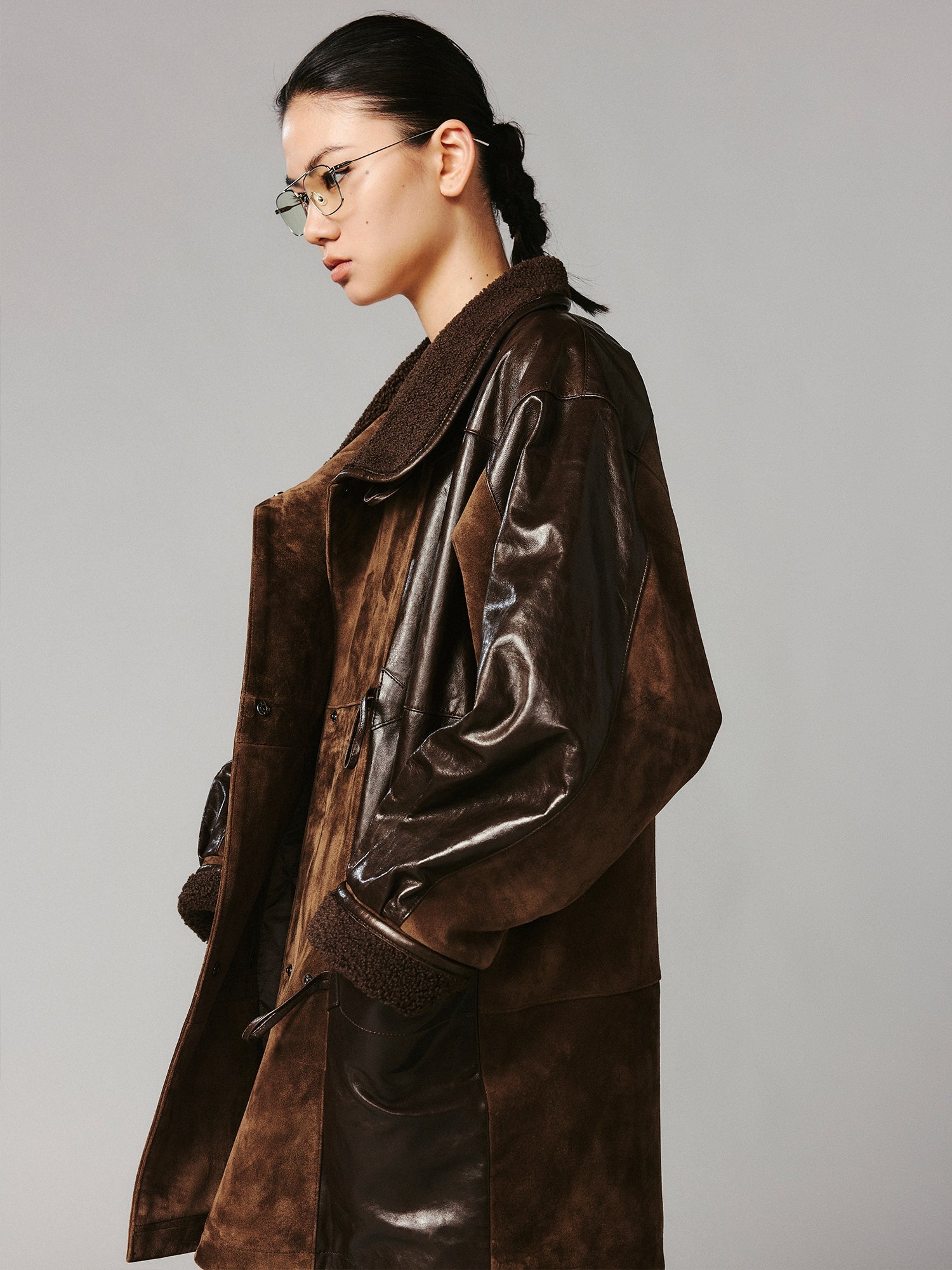 New Vintage 90s sheepskin leather coat