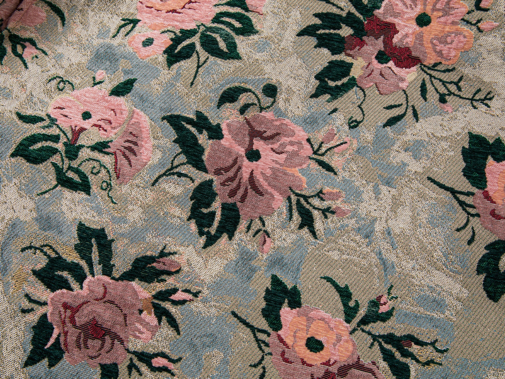 Vintage romantic wallpaper floral Detroit jacket woven blanket coat