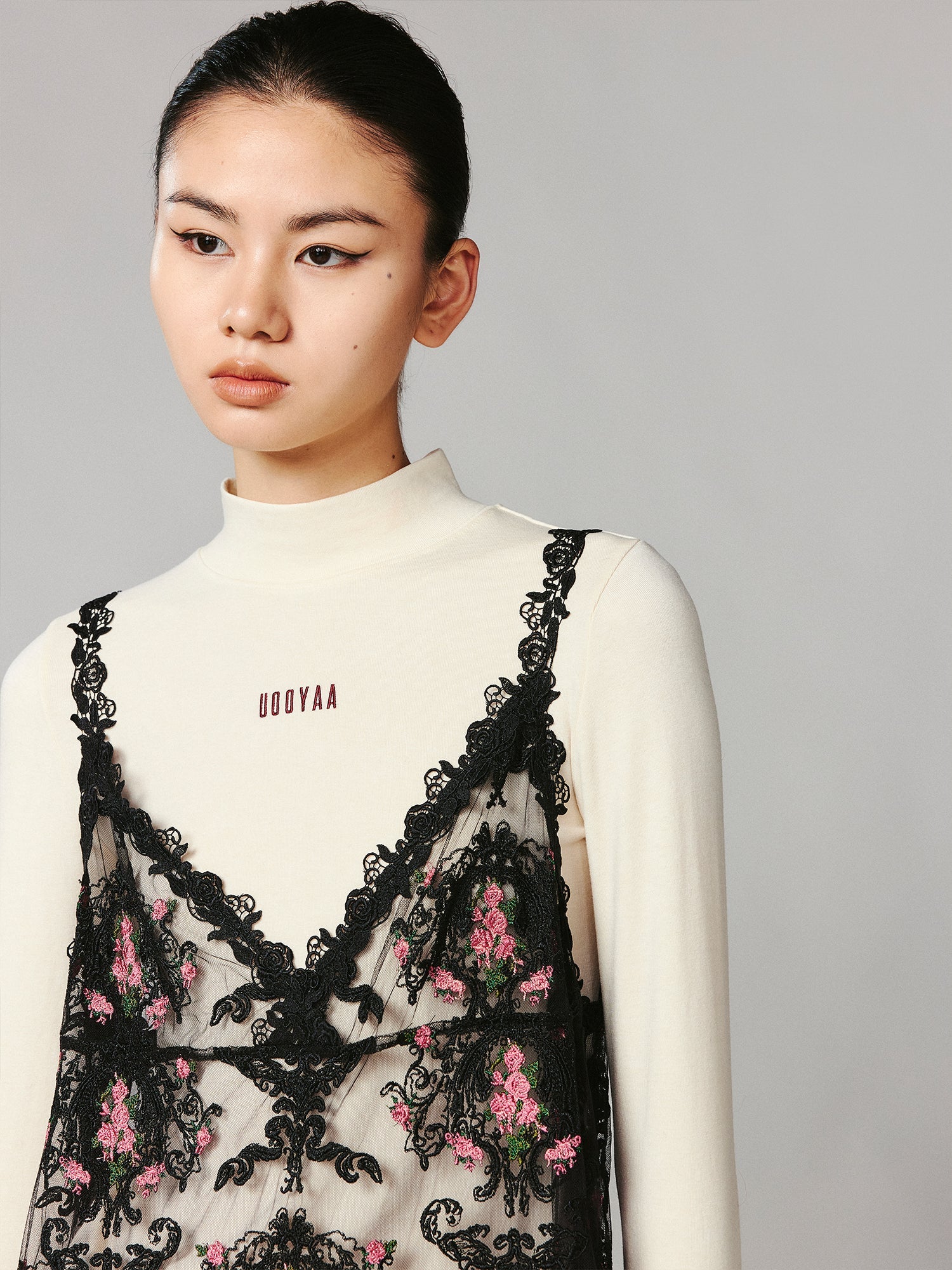 Romantic floral lace camisole dress