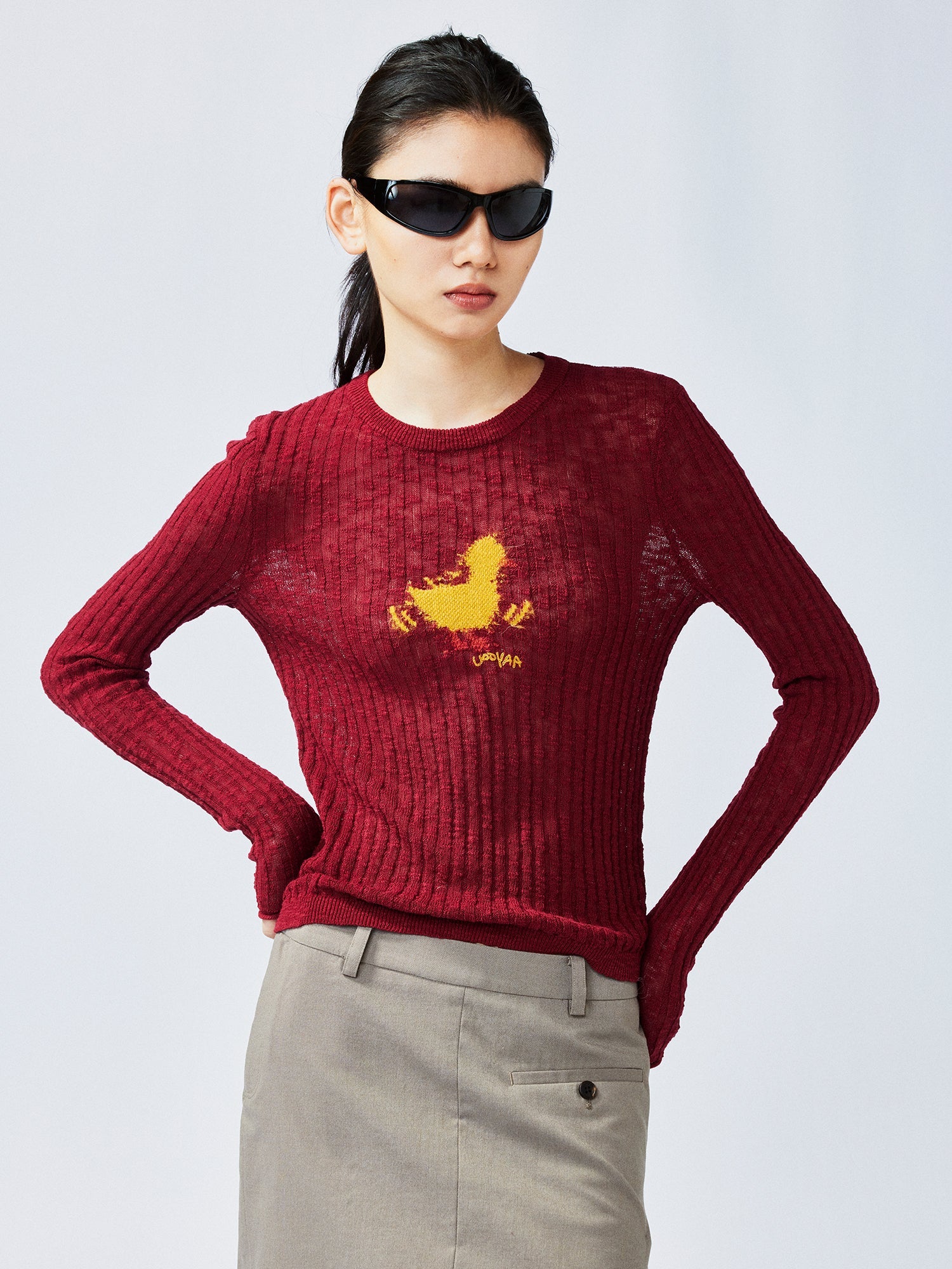 Dynamic "I" duck pullover sweater