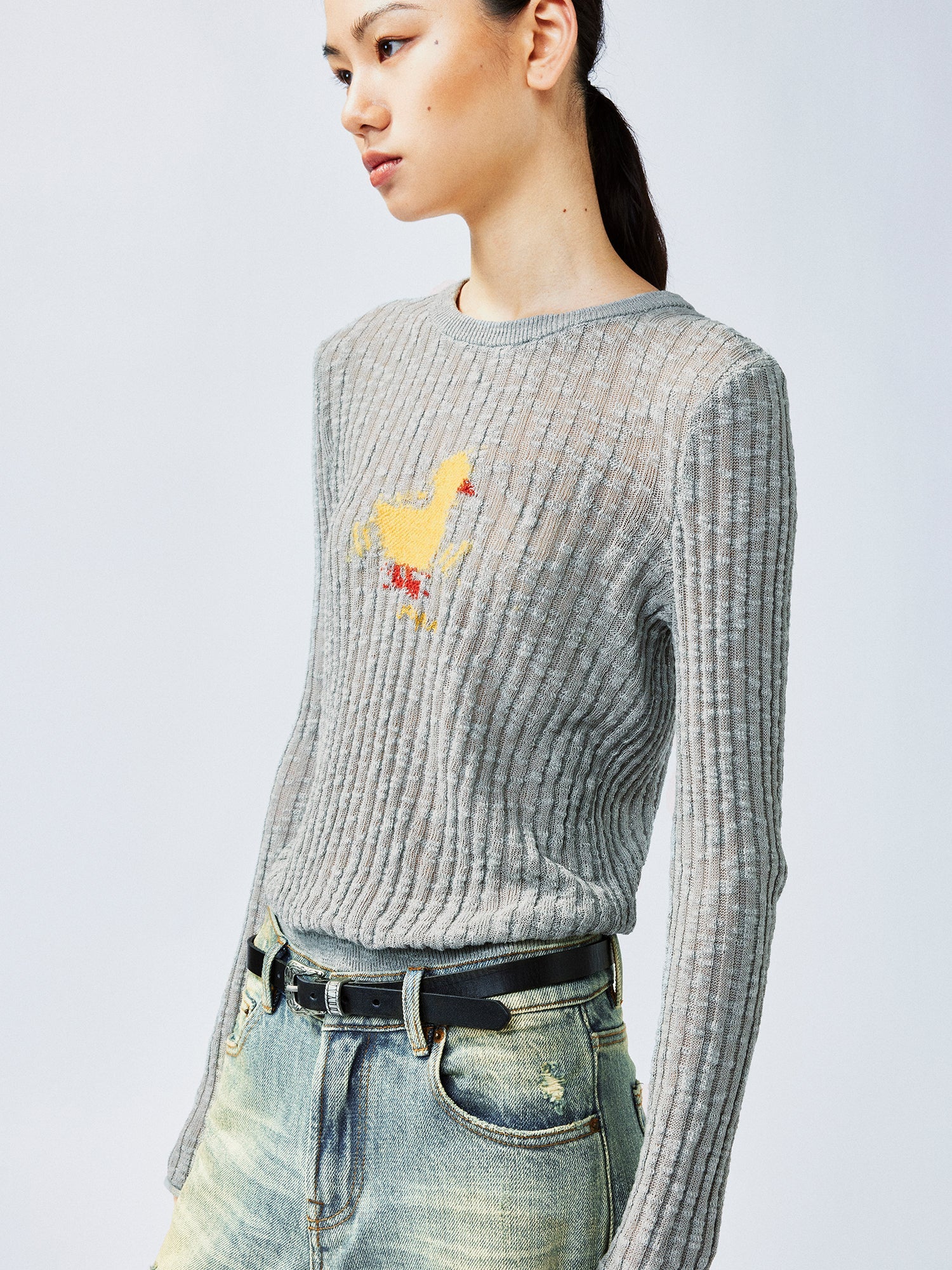 Dynamic "I" duck pullover sweater