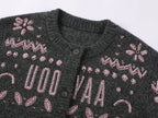 Elegant beaded Fair Isle cardigan