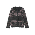 Elegant beaded Fair Isle cardigan