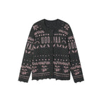 Elegant beaded Fair Isle cardigan
