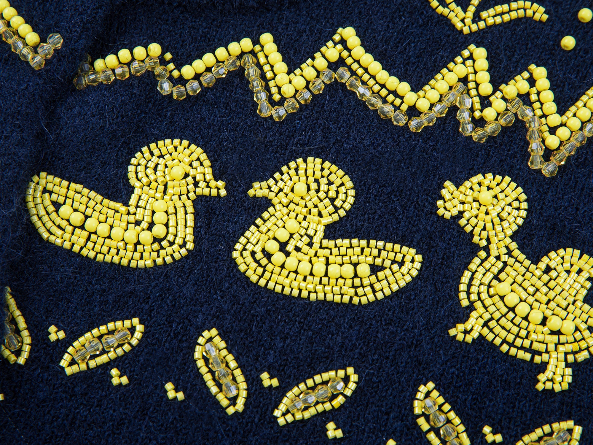 Elegant beaded Fair Isle cardigan