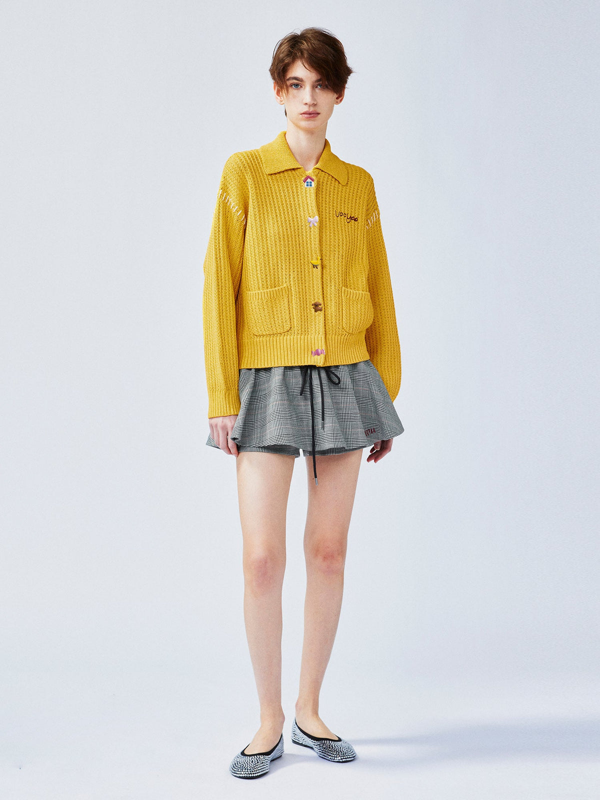 Whimsical button nostalgic cardigan