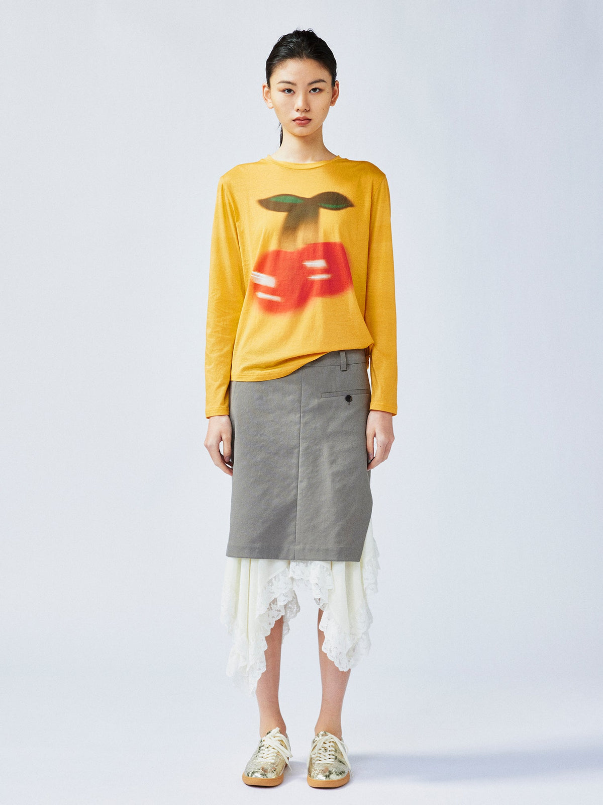 Sporty cherry long-sleeve t-shirt