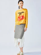 Sporty cherry long-sleeve t-shirt
