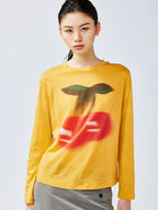 Sporty cherry long-sleeve t-shirt