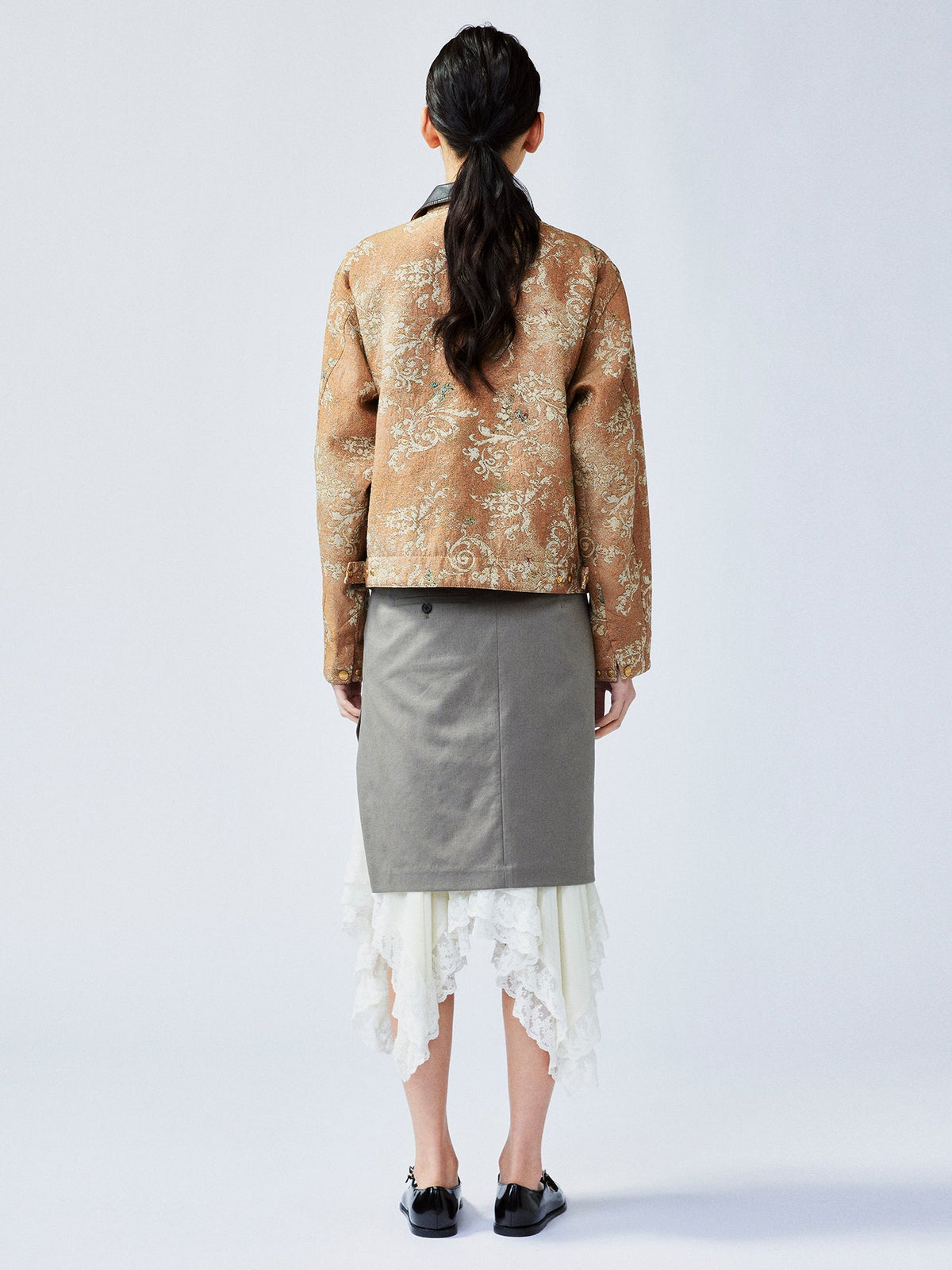 Vintage glamorous jacquard floral Detroit jacket