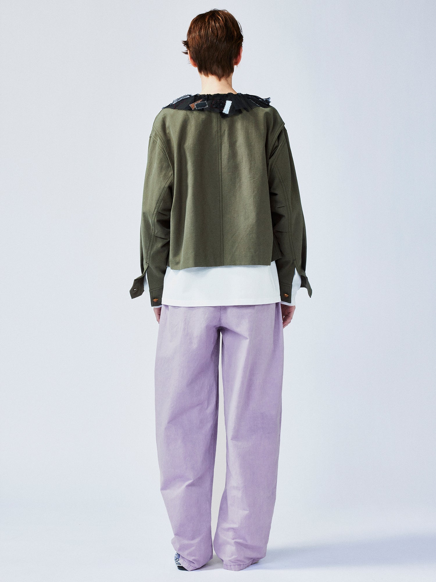 Free-spirited romantic military jacket