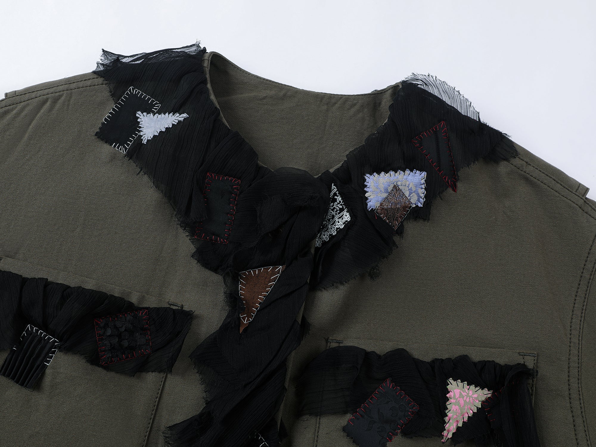 Free-spirited romantic military jacket