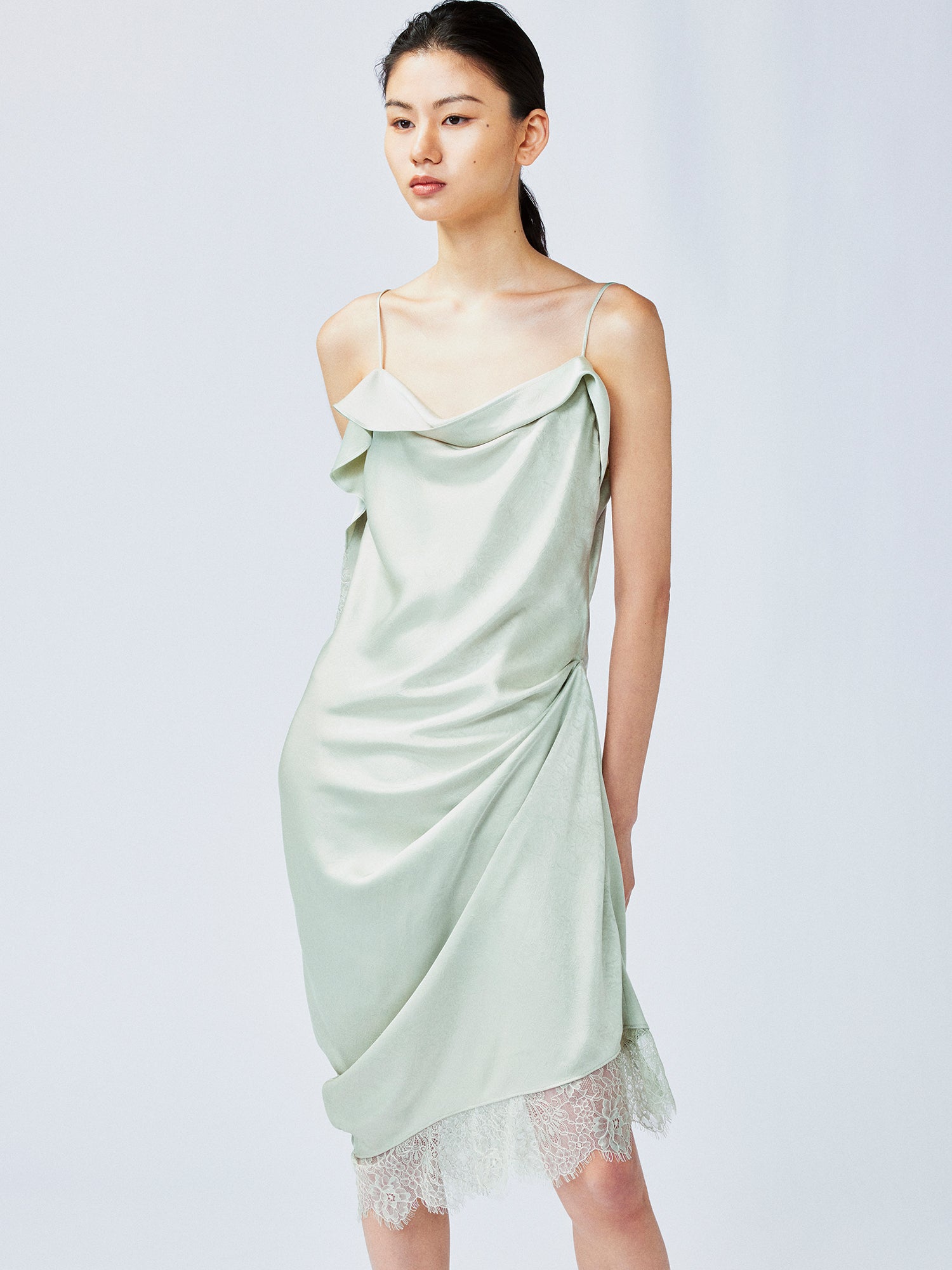 Free-flowing lift slip dress
