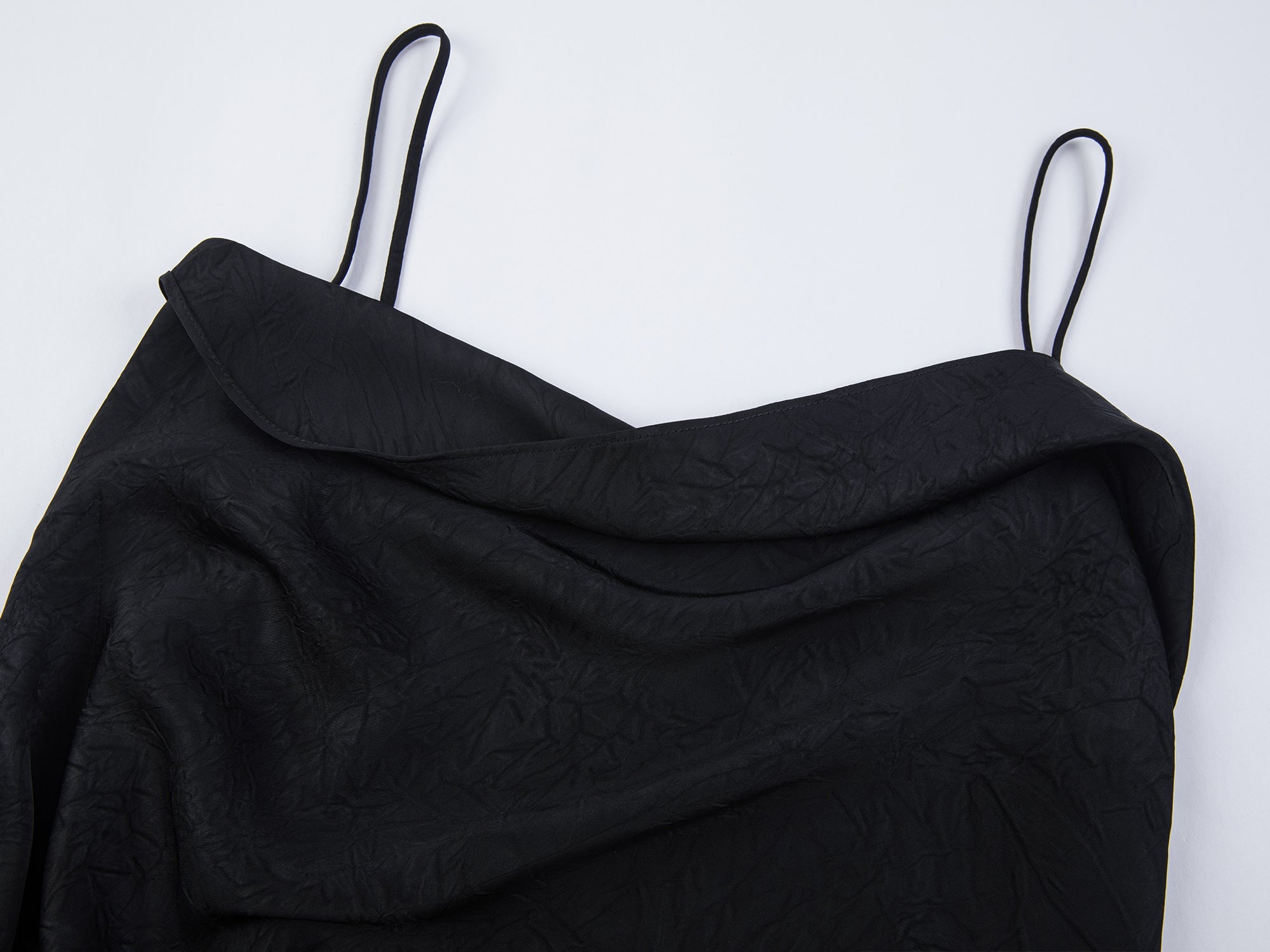 Lace-trimmed slip dress with casually lifted hem