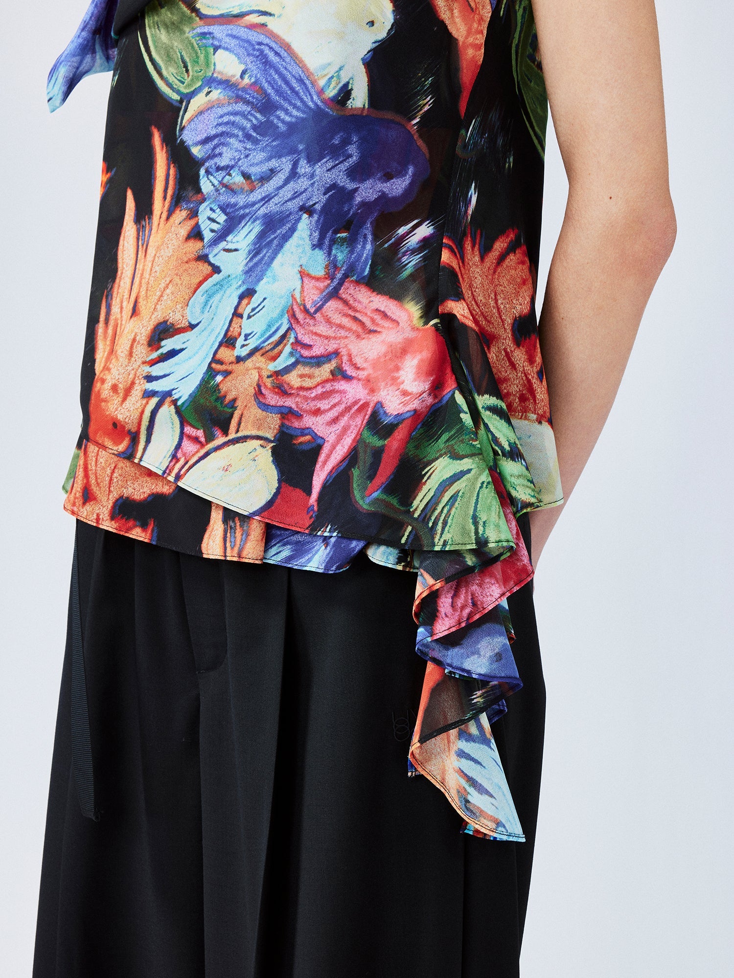 "Magical and enchanting" surreal electronic goldfish camisole top