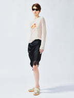 "Sweet and elegant" surreal goldfish velvet long-sleeve T-shirt